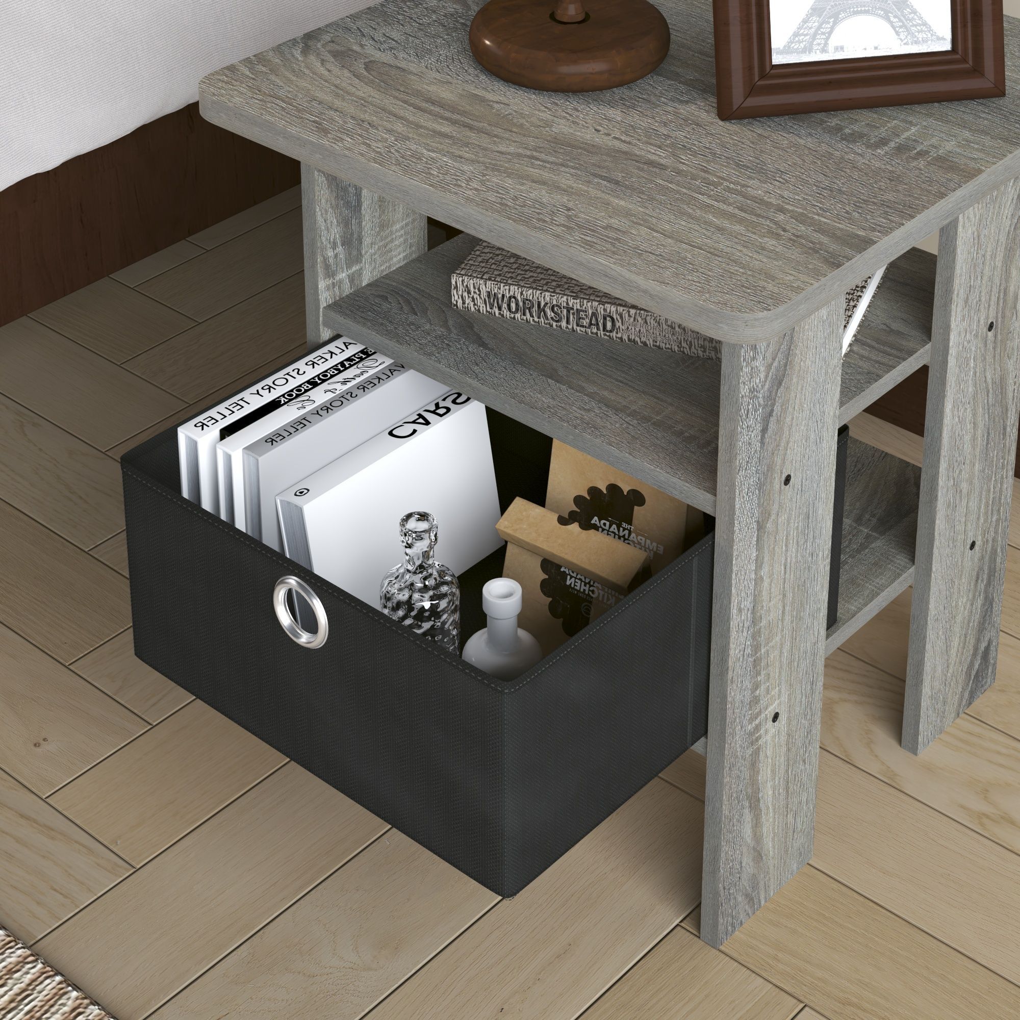 HomLux 11157GYW/BK-A End-Tables - View #3