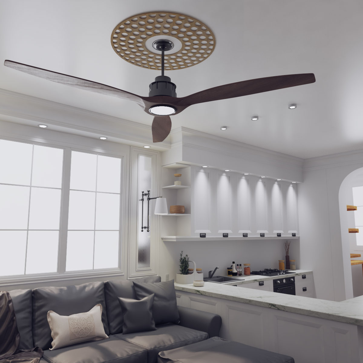 Ekena Millwork CMWP16X16X0250FFHI Ceiling-Medallions - View #8