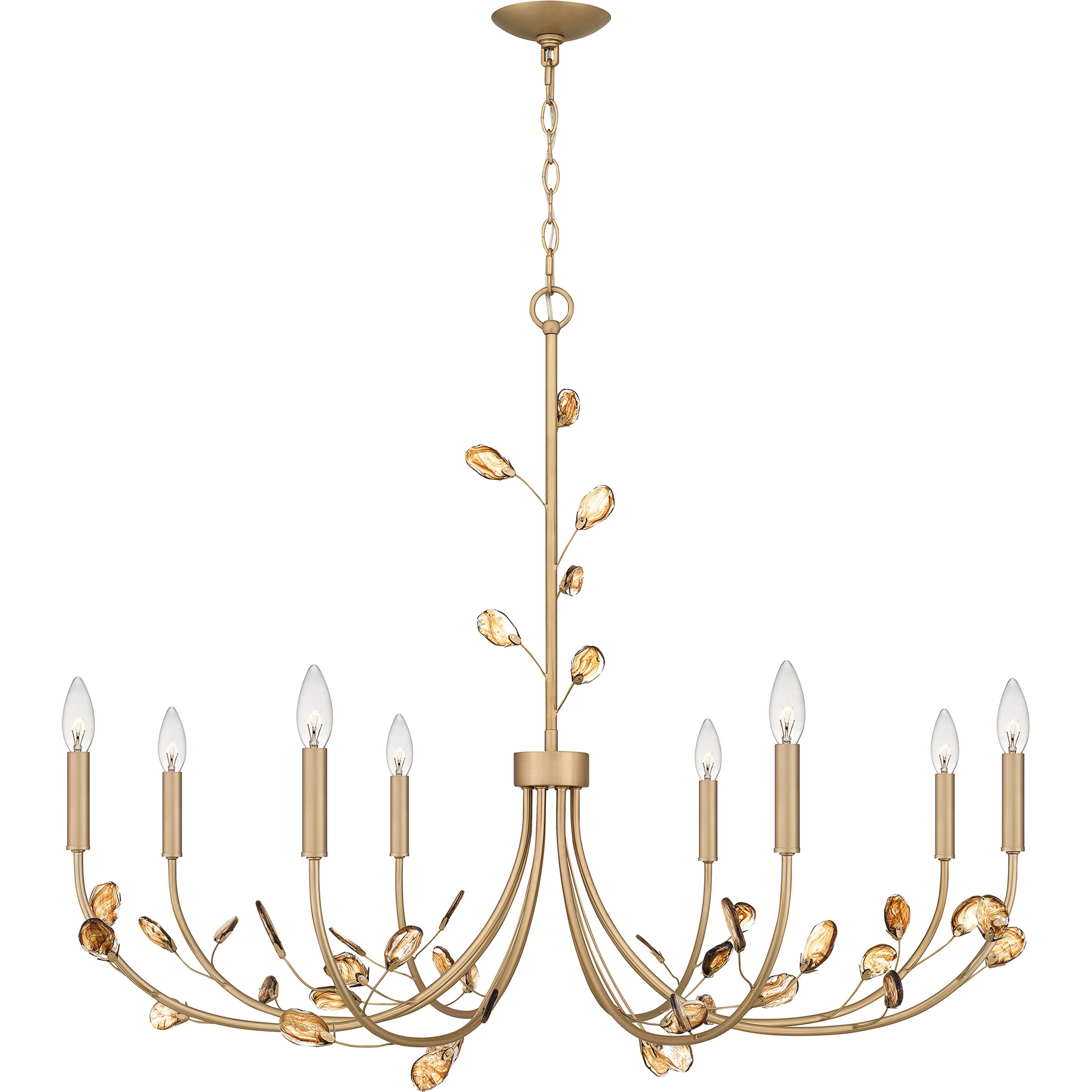 Heiress Bronze Gold 8-Light Candle Style Chandelier