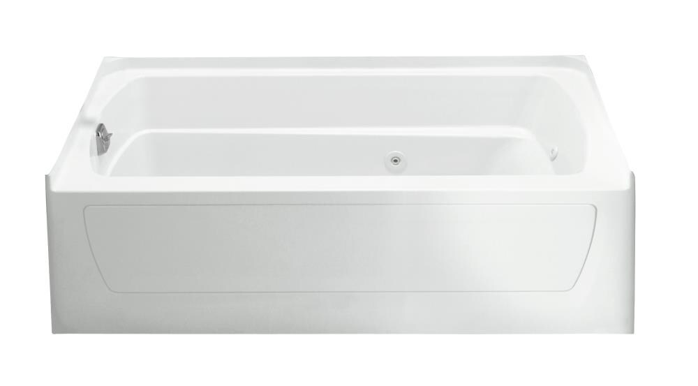 Sterling 76121810-0 Ensemble 32-in x 60-in White Fiberglass/Plastic Composite Alcove Whirlpool Tub (Left Drain)
