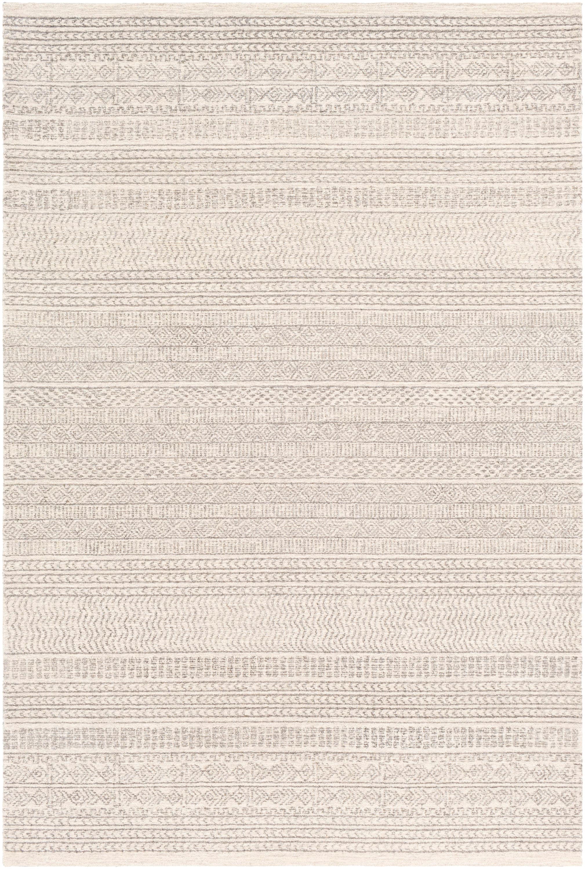 Livabliss MAR2303-810 Maroc 8 x 10 (ft) Tufted Wool Beige Rectangular Indoor Trellis Bohemian/Eclectic Area rug