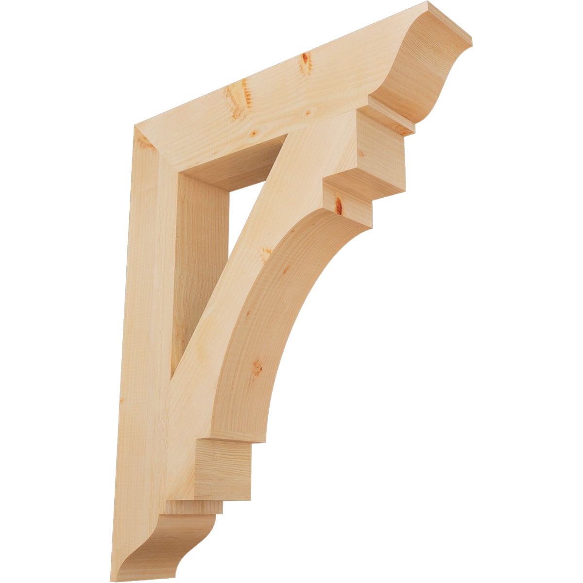 Ekena Millwork BKT06X30X38MRC01SDF Merced traditional smooth 5-1/2-in x 30-in x 38-in Douglas fir Brown Wood Standard bracket