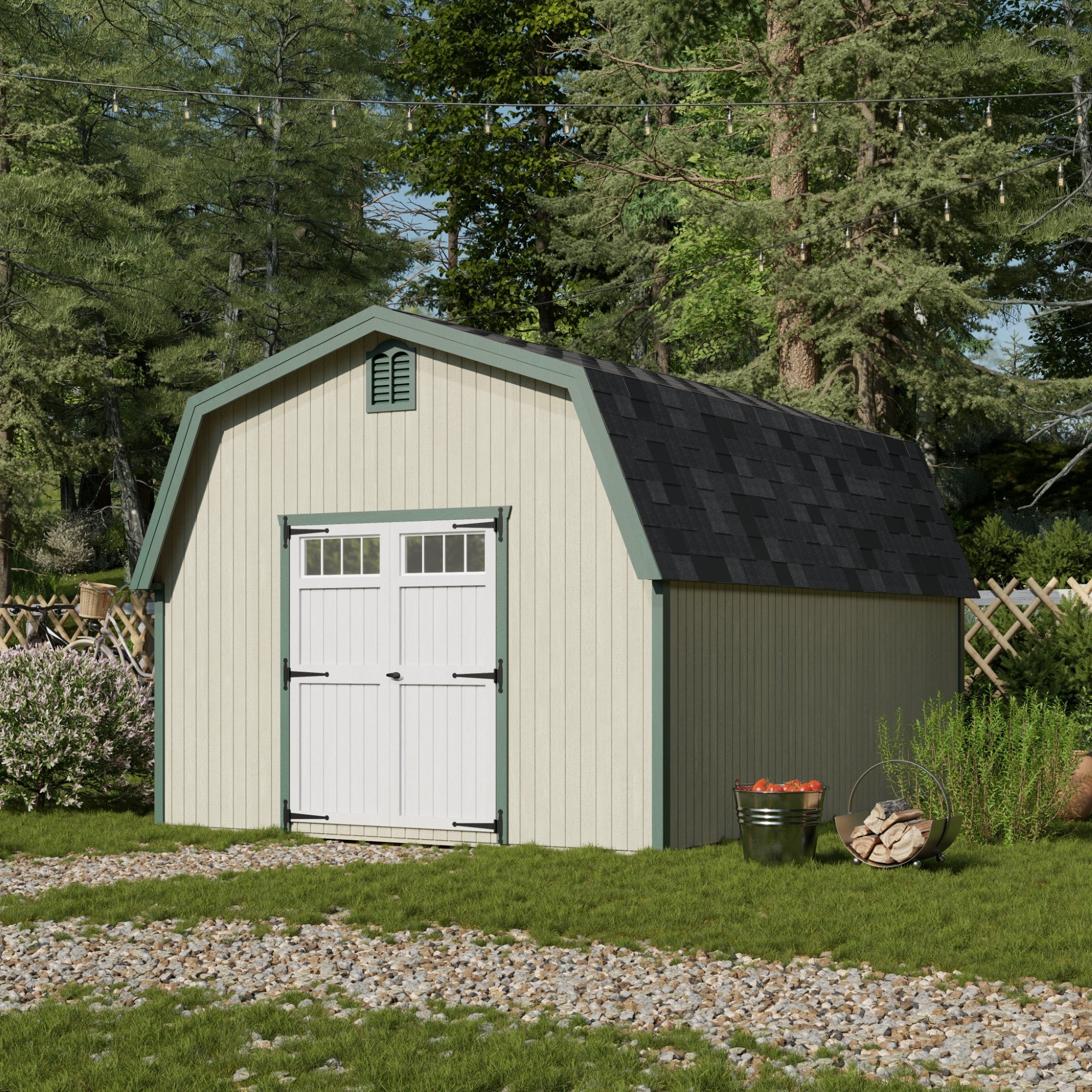 Little Cottage Co 12X16 GCGS-PC Wood-Storage-Buildings - View #2