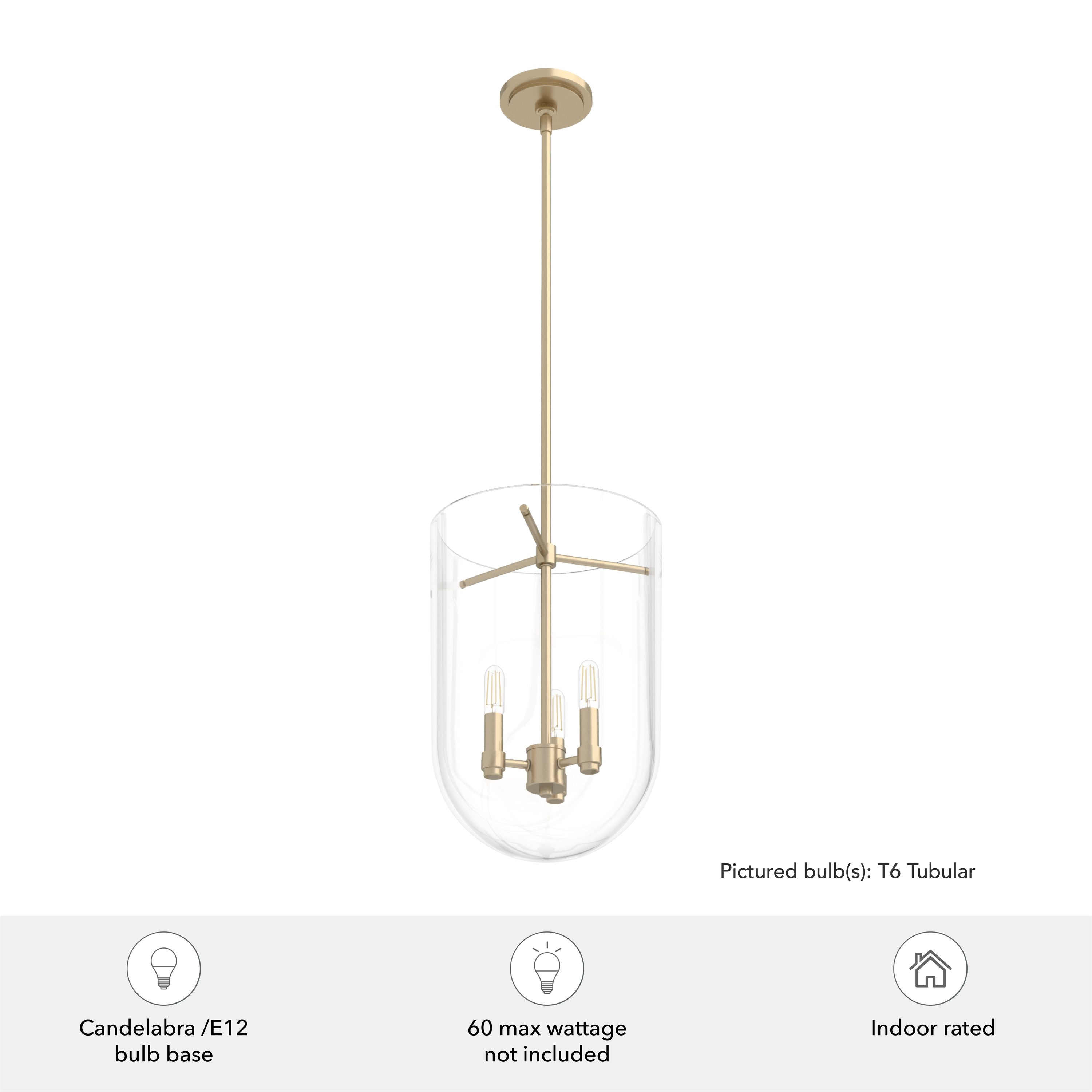 Alturas Gold 3-Light Glass LED Pendant