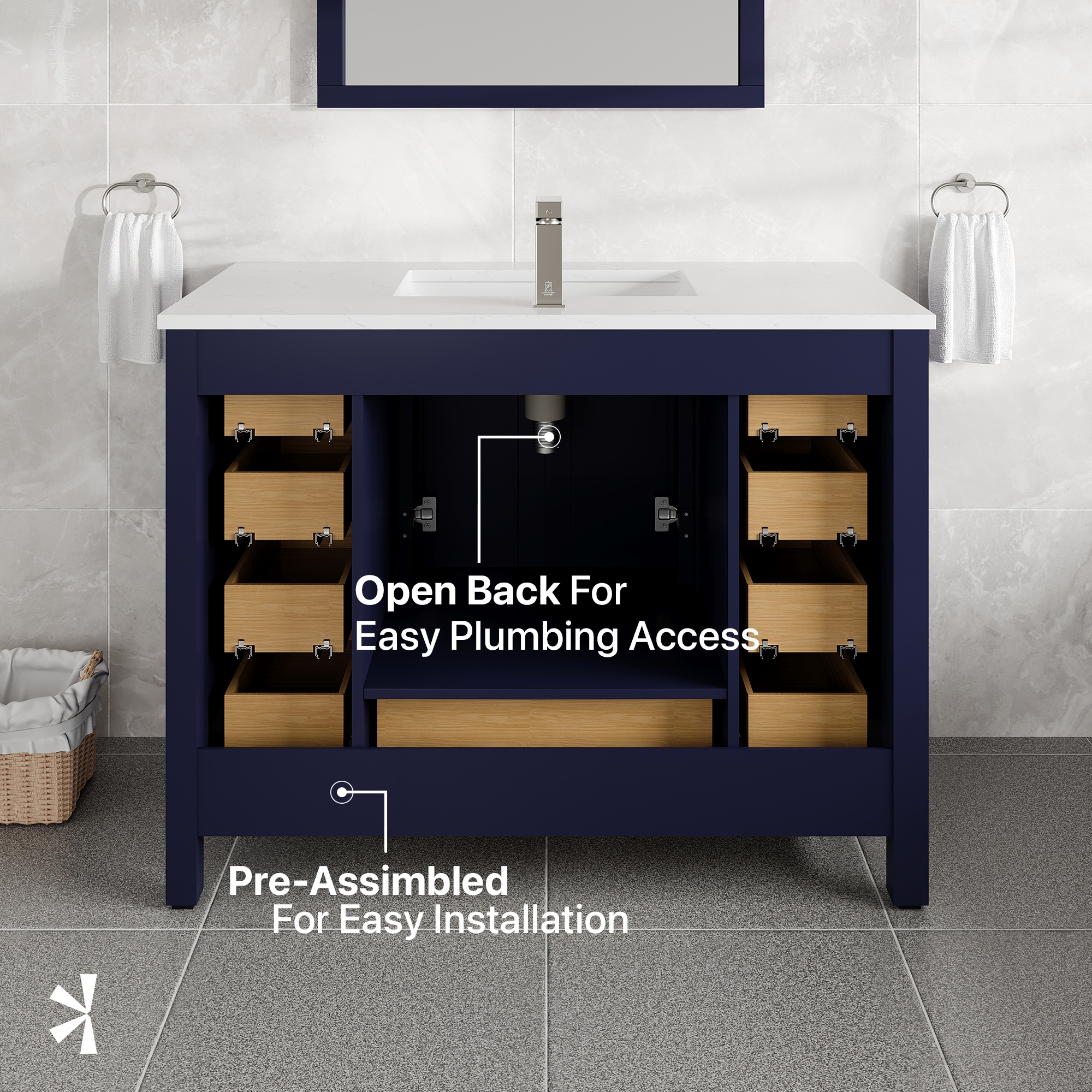 Eviva TVN414-42X18BLU-Q Bath-Vanity-Combo - View #9