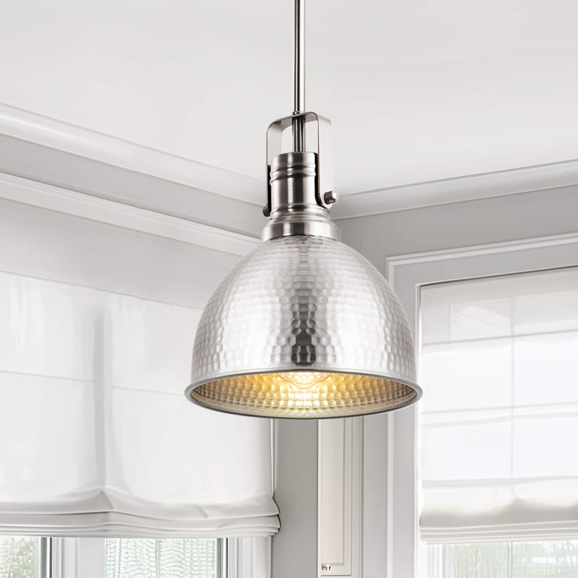 YANSUN LA-ZD-CX18401ANK-11 1 -Light Nickel Industrial Cone Mini Hanging Pendant light