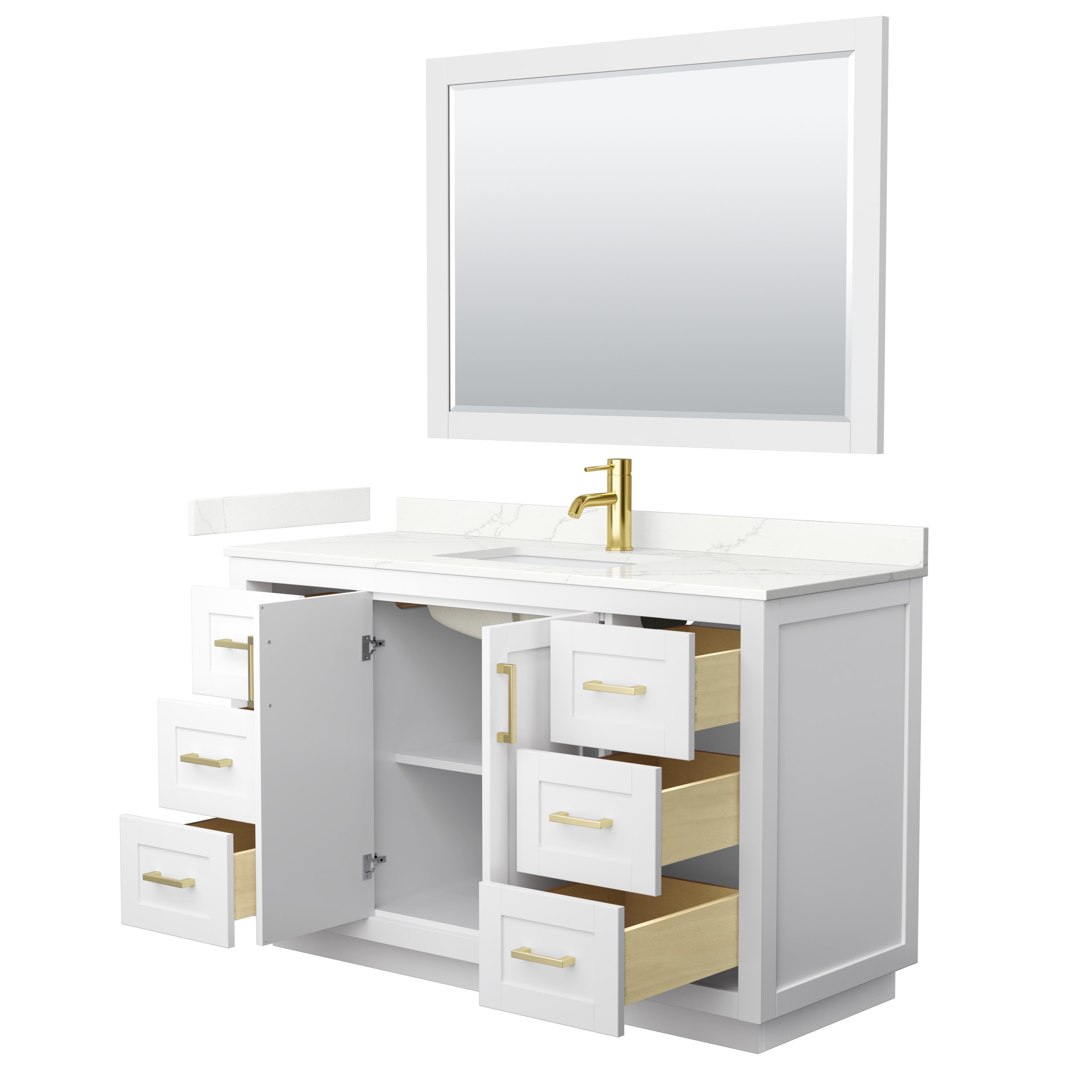 Wyndham Collection WCF292954SWGGTUNSM46 Bath-Vanity-Combo - View #3