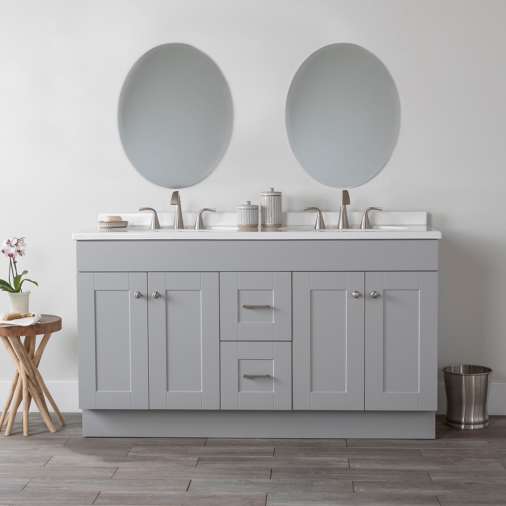 Gray Bathroom Vanity Base Cabinet