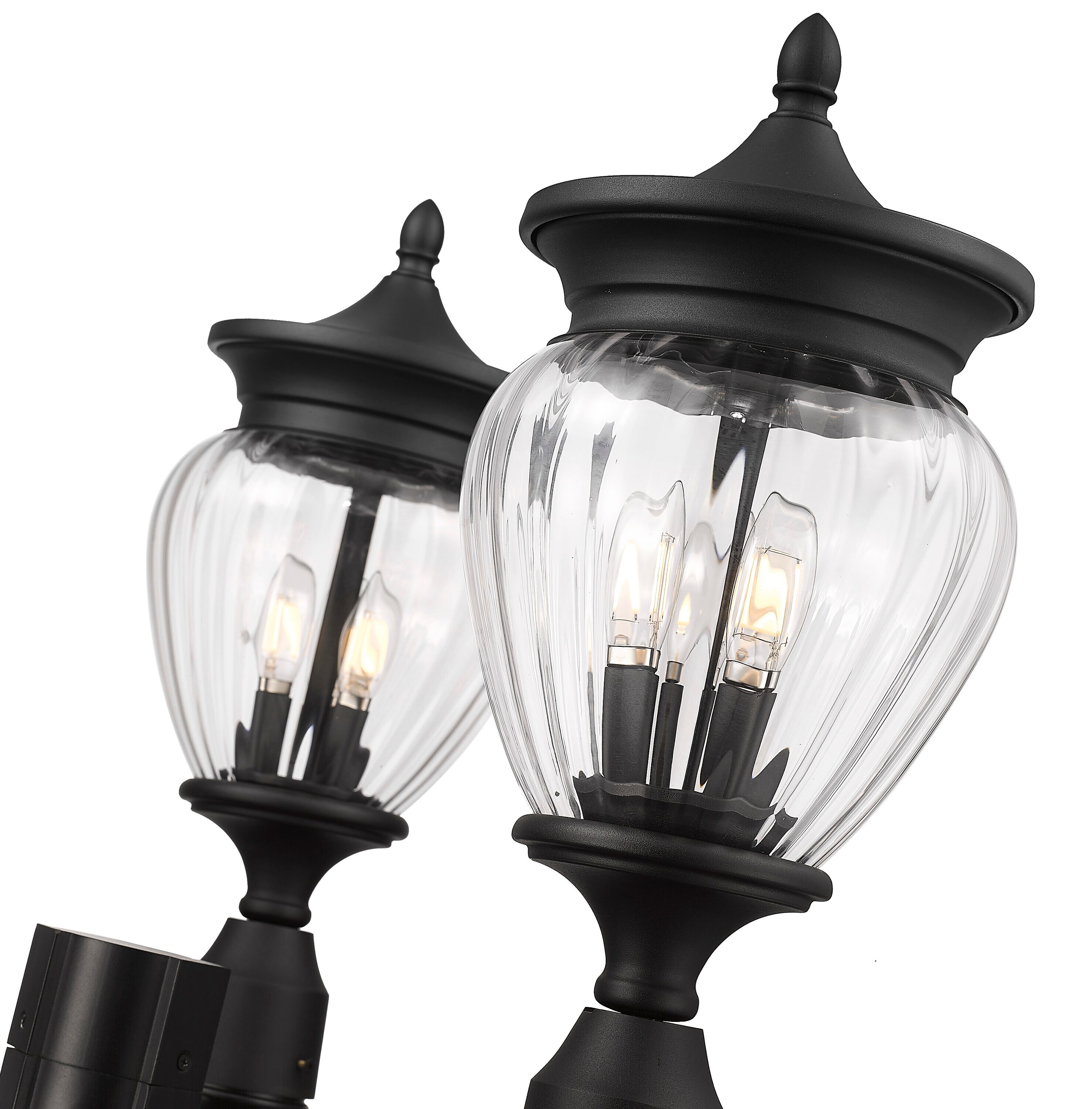 Z-Lite 5016PHMR-3-564P-BK Complete-Post-Lights - View #6
