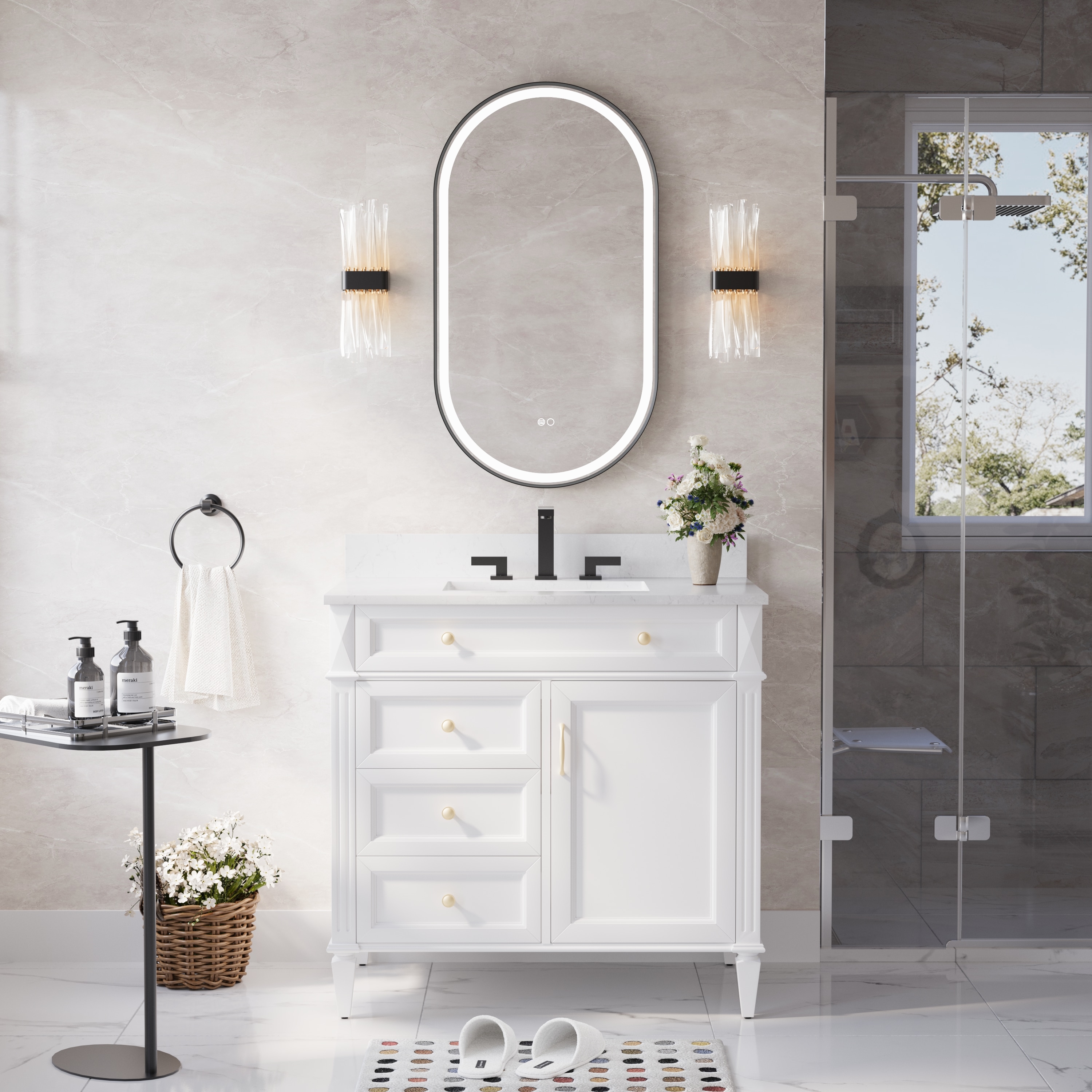 Forclover JSEX4024LM-2F Framed-Bath-Mirrors - View #5