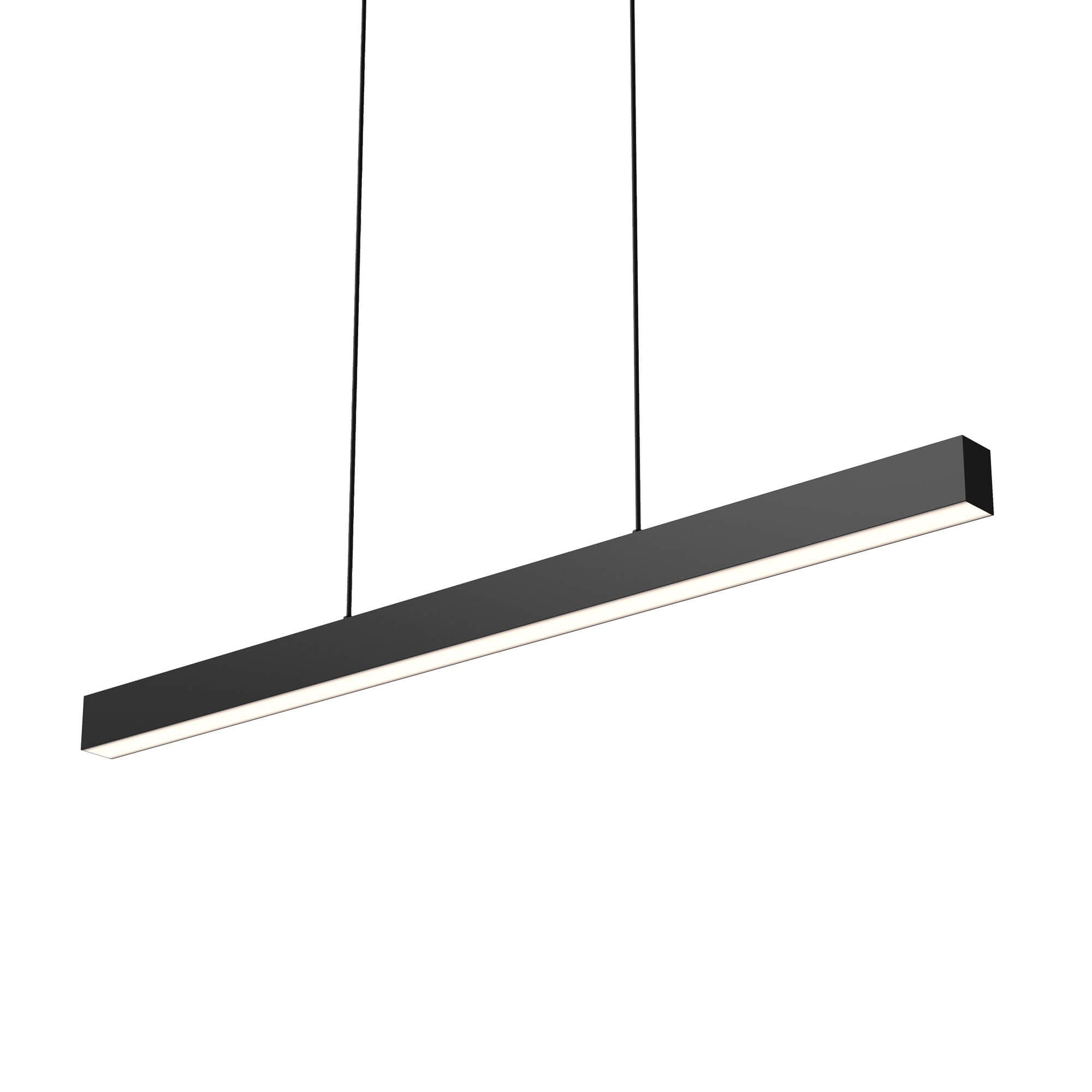 DALS Lighting LNPD48-CC-BK Boulevard 2 -Light Black Modern/contemporary Linear Integrated LED Large Hanging Pendant light