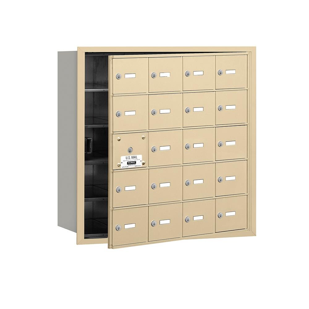SALSBURY INDUSTRIES 3620SFU Recessed Mount Brown Metal Extra Large Lockable Cluster Mailbox