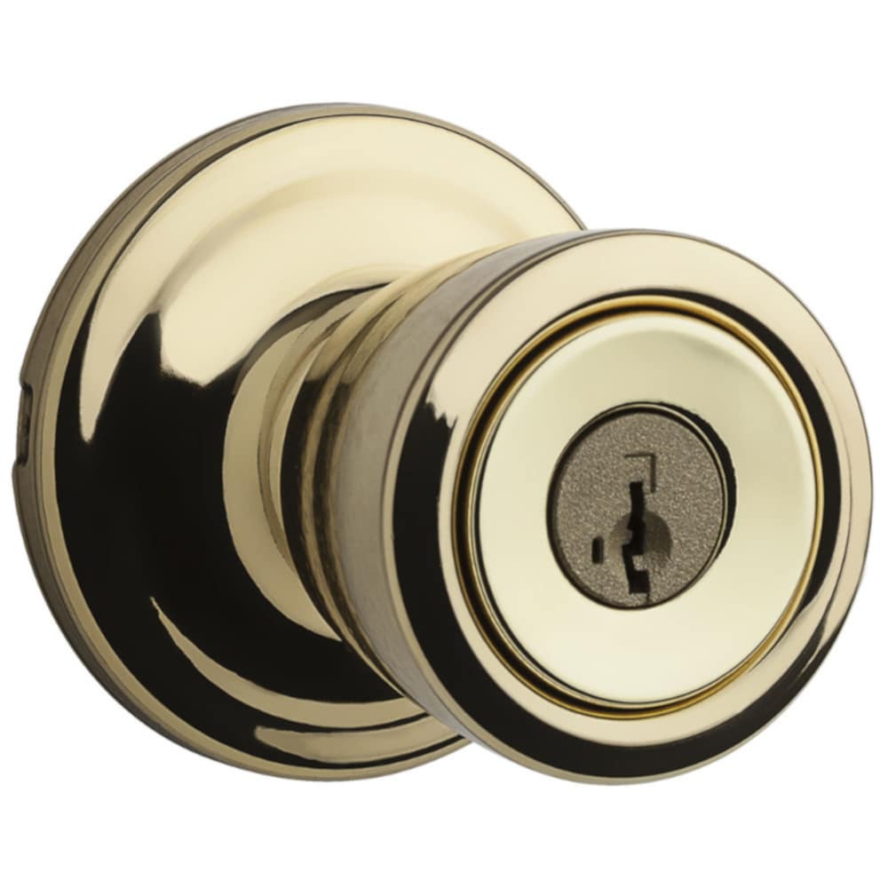 Kwikset Abbey 740 Polished Brass Smartkey Exterior Keyed Entry Door ...