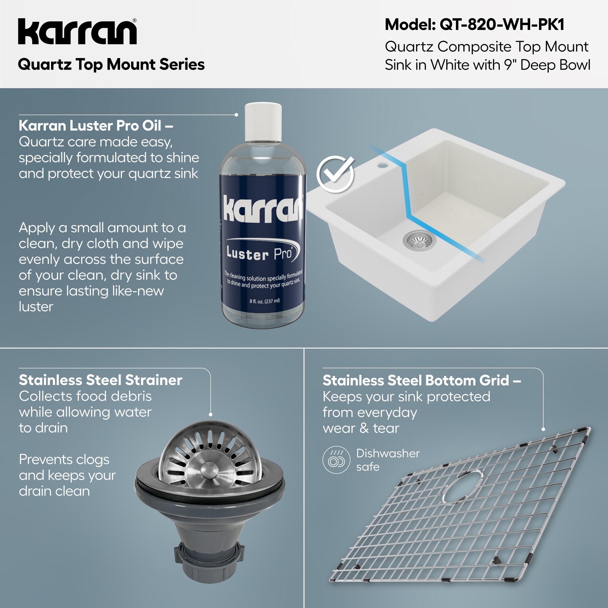 Karran QT-820-WH-PK1 Kitchen-Sinks - View #7
