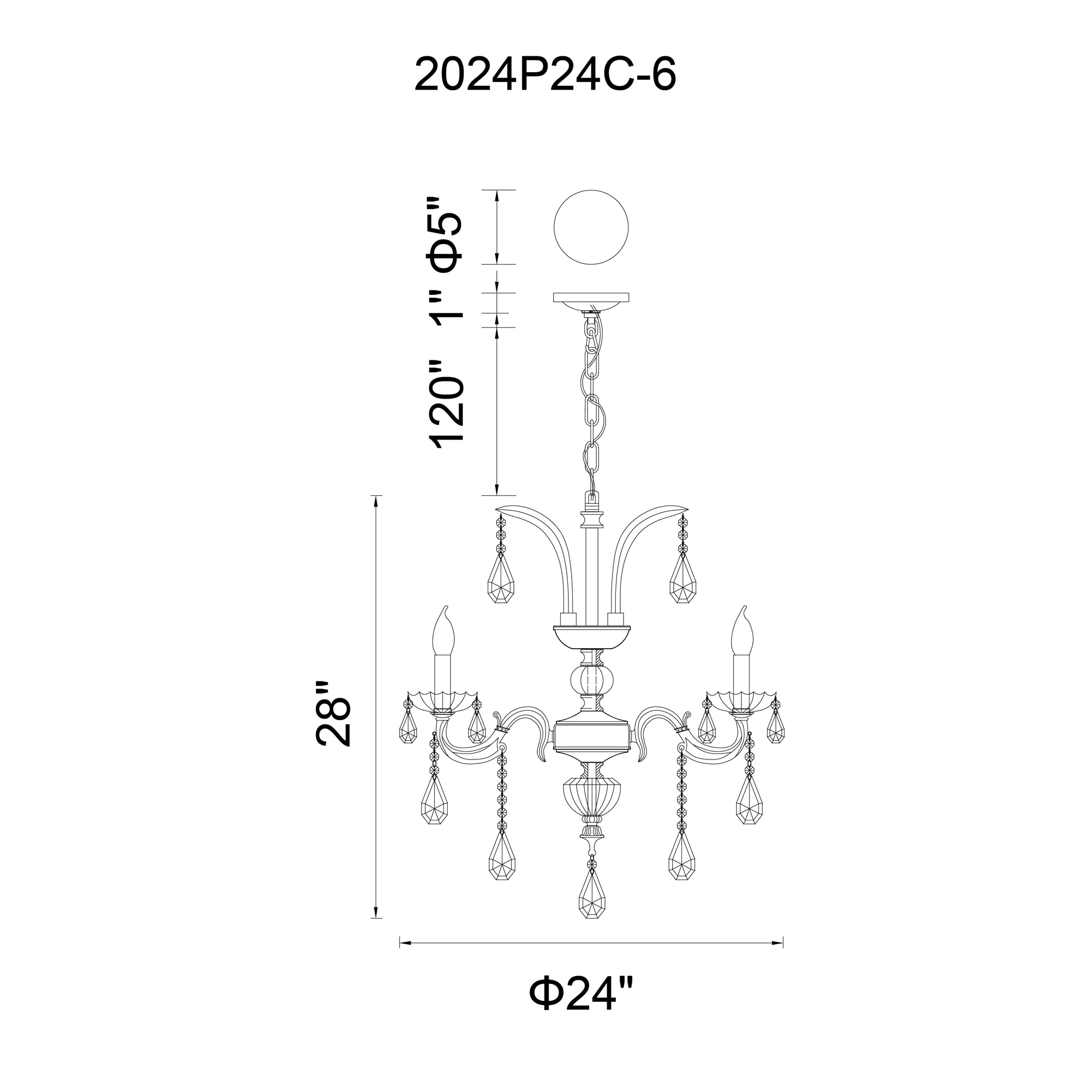CWI Lighting 2024P24C-6 b090015 - View #6