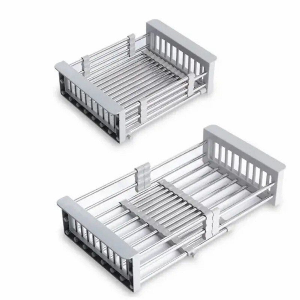 Taoi Fxio Adjustable Immersion Sink Dish Drying Rack with Stainless ...