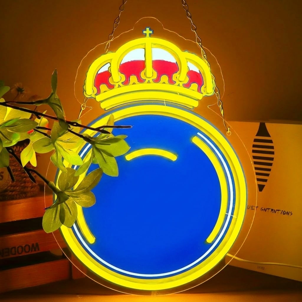 Anqtovp  Football Team Logo Sports Neon Sign LED Neon Light for Wall Decor Bedroom Man Cave Party Christmas Birthday Gift for Boys