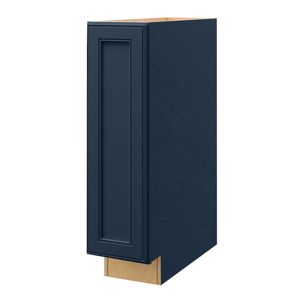 allen + roth 57767SH Southam 9-in W x 34.5-in H x 24-in D Navy Pull-out tray divider Base Fully assembled Cabinet (Recessed Panel Square)