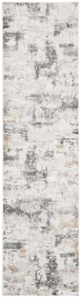 Safavieh Vogue Radia 2 x 20 Beige/Charcoal Indoor Abstract Runner Rug ...