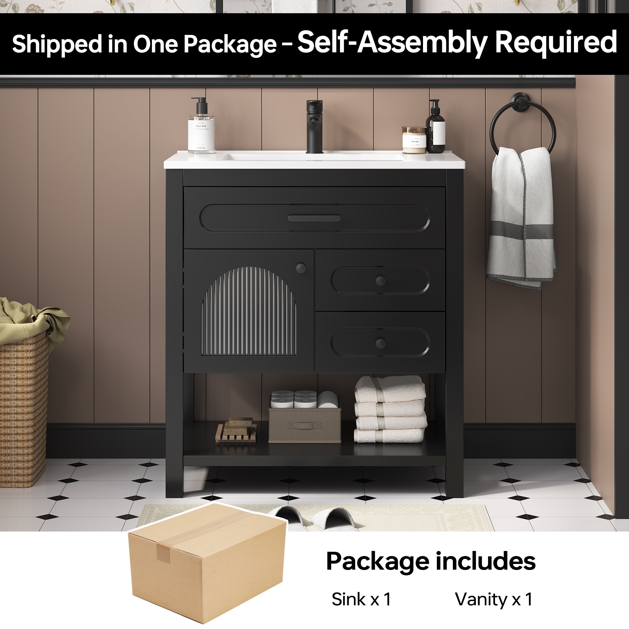 DELUXE LIVING V24005KD-31B Bath-Vanity-Combo - View #6
