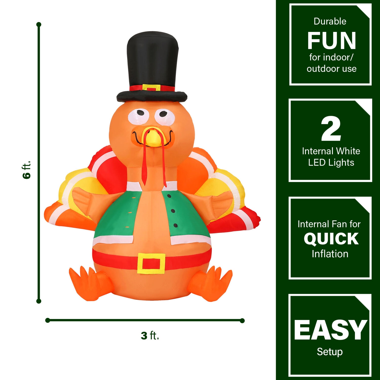 Fraser Hill Farm FHHTURKY061-L Outdoor-Thanksgiving-Decor - View #11