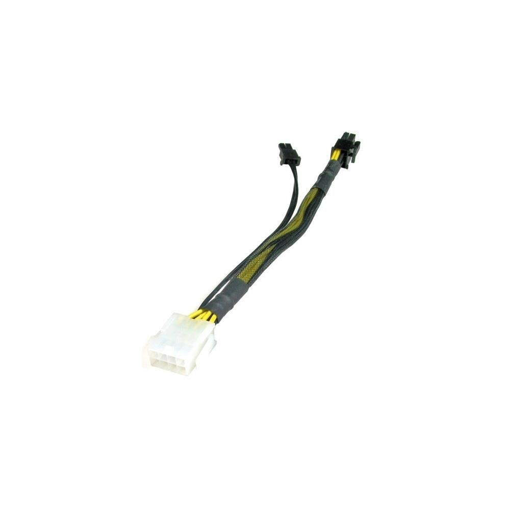  1PCR079 Works 22-100-29 EPS 8-Pin to PCI Express 6 Plus 2-Pin Cable Adapter, 9.5 in. Long