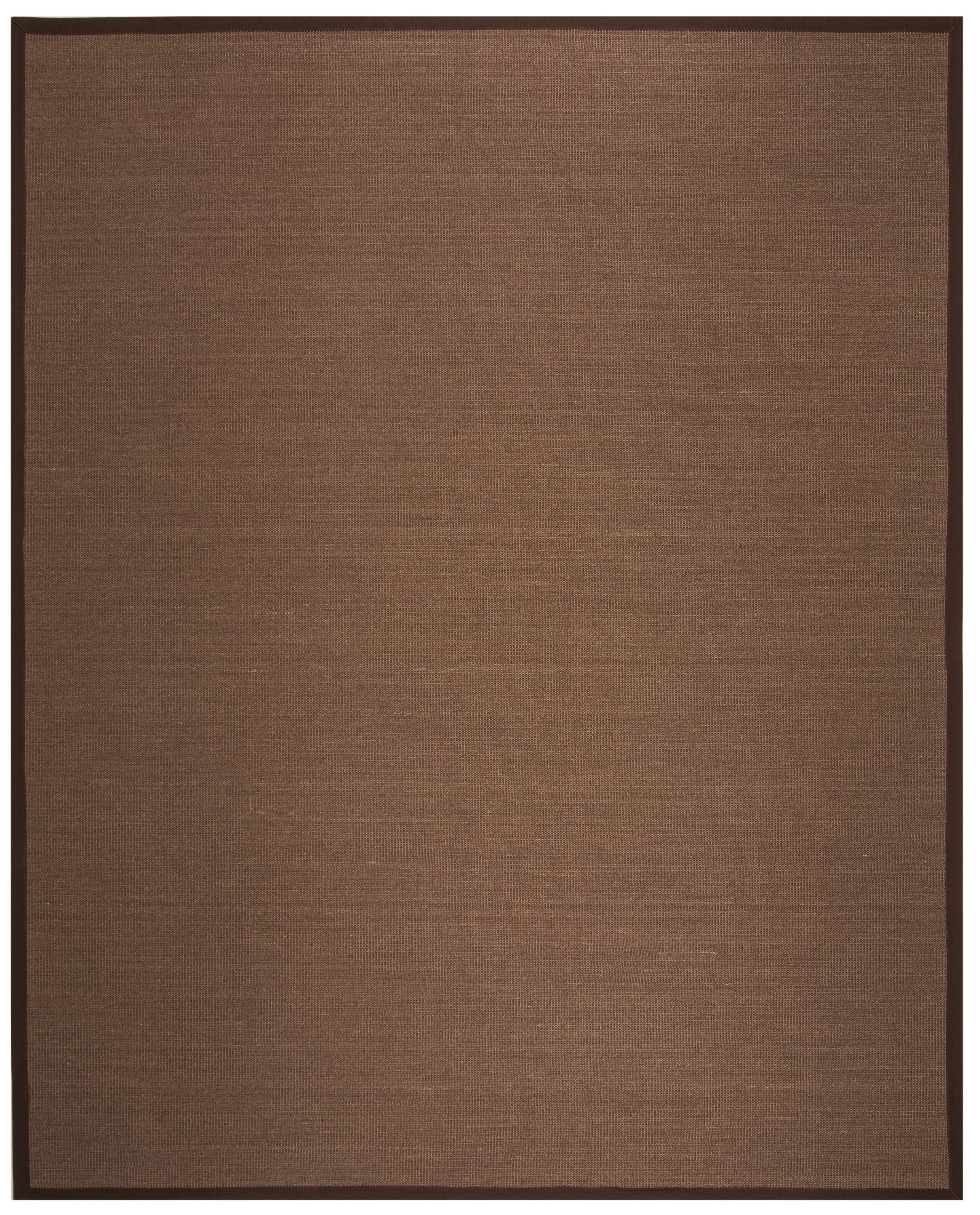 Safavieh NF131C-8 Natural Fiber Tobias 8 x 10 (ft) Loomed Sisal Brown/Brown Rectangular Indoor Solid Farmhouse/Cottage Area rug