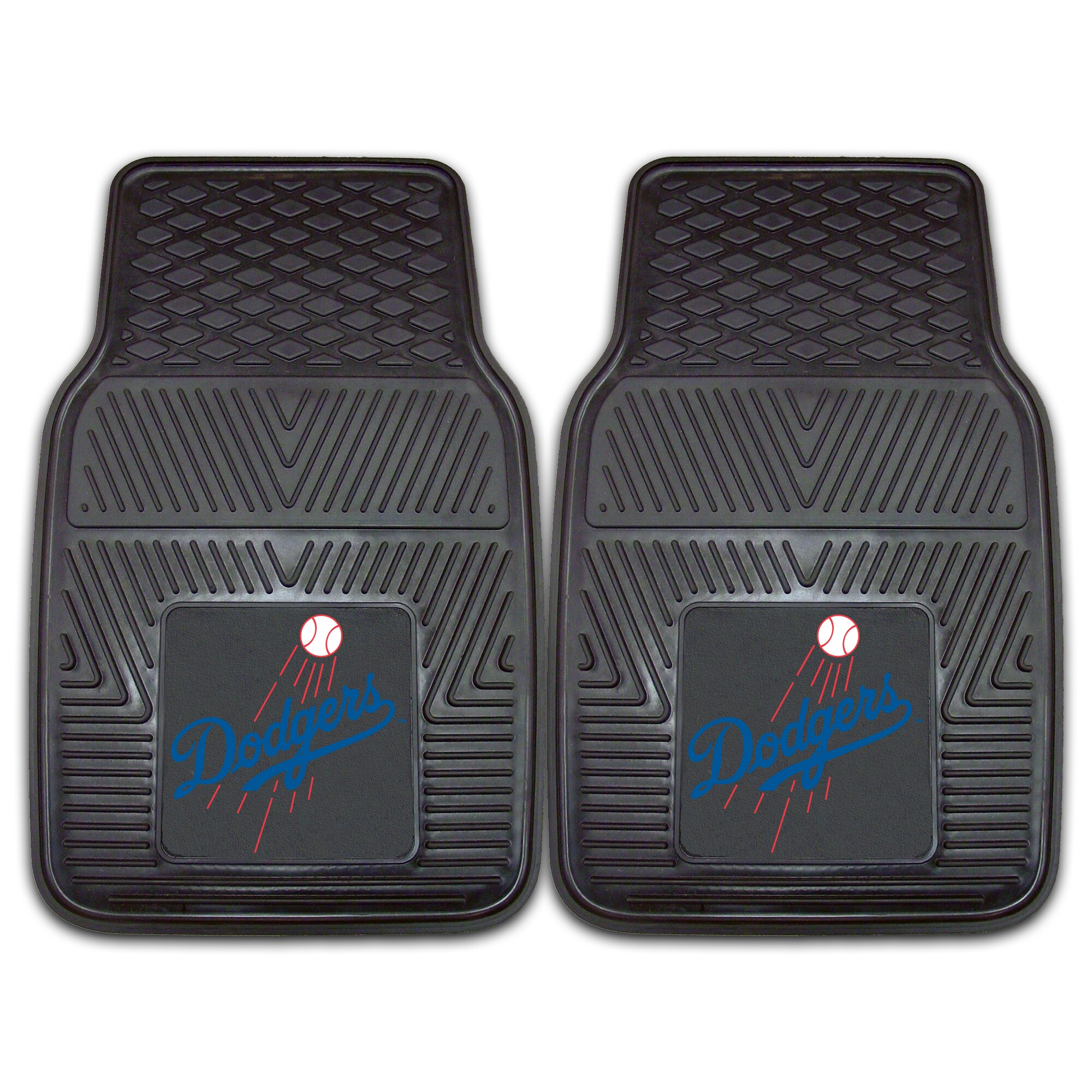 FANMATS Los Angeles Dodgers Heavy Duty Vinyl Car Mats 2-Pack