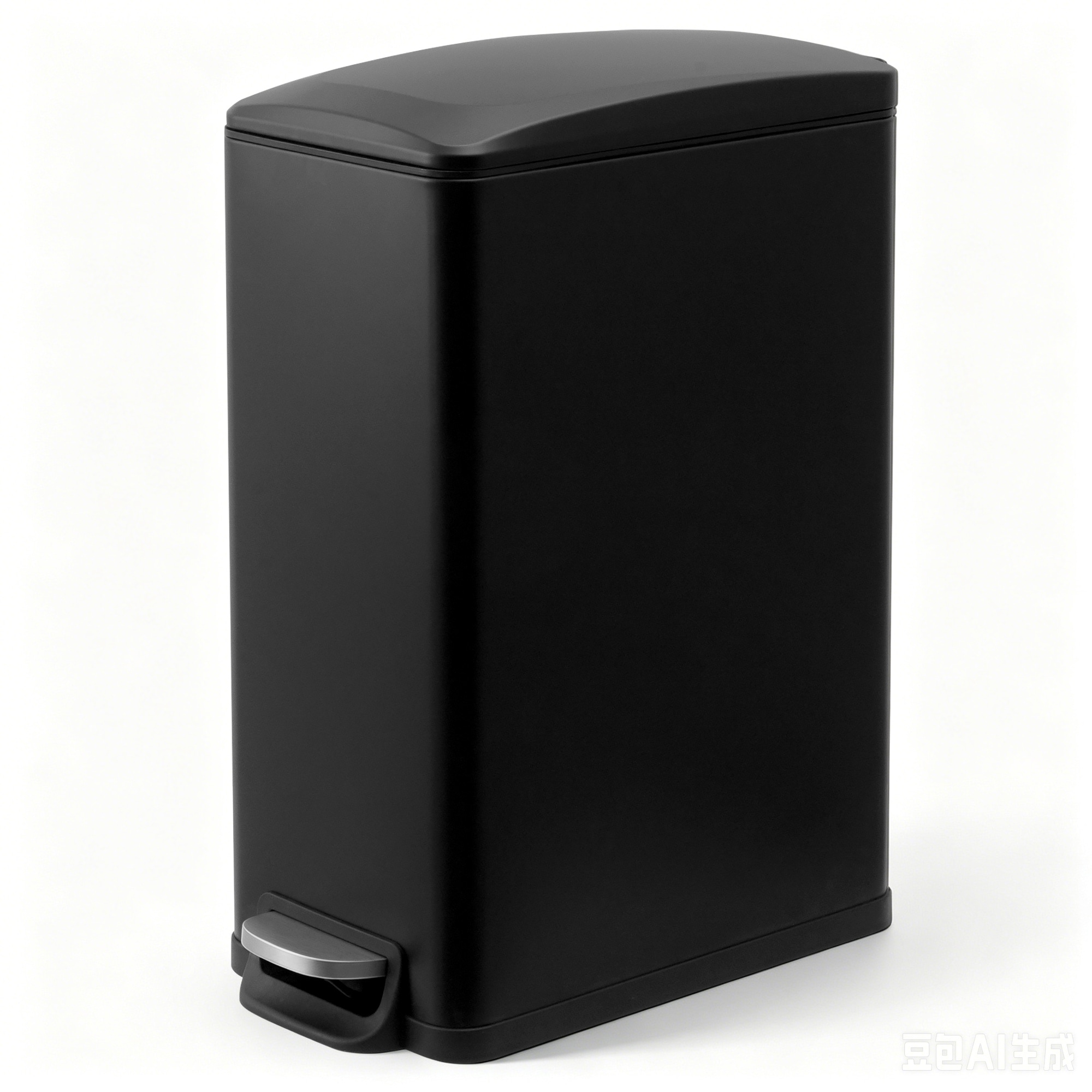 MEGA CASA 12 Gallon Slim Stainless Steel Matt Black Bathroom Kitchen Step Trash Can