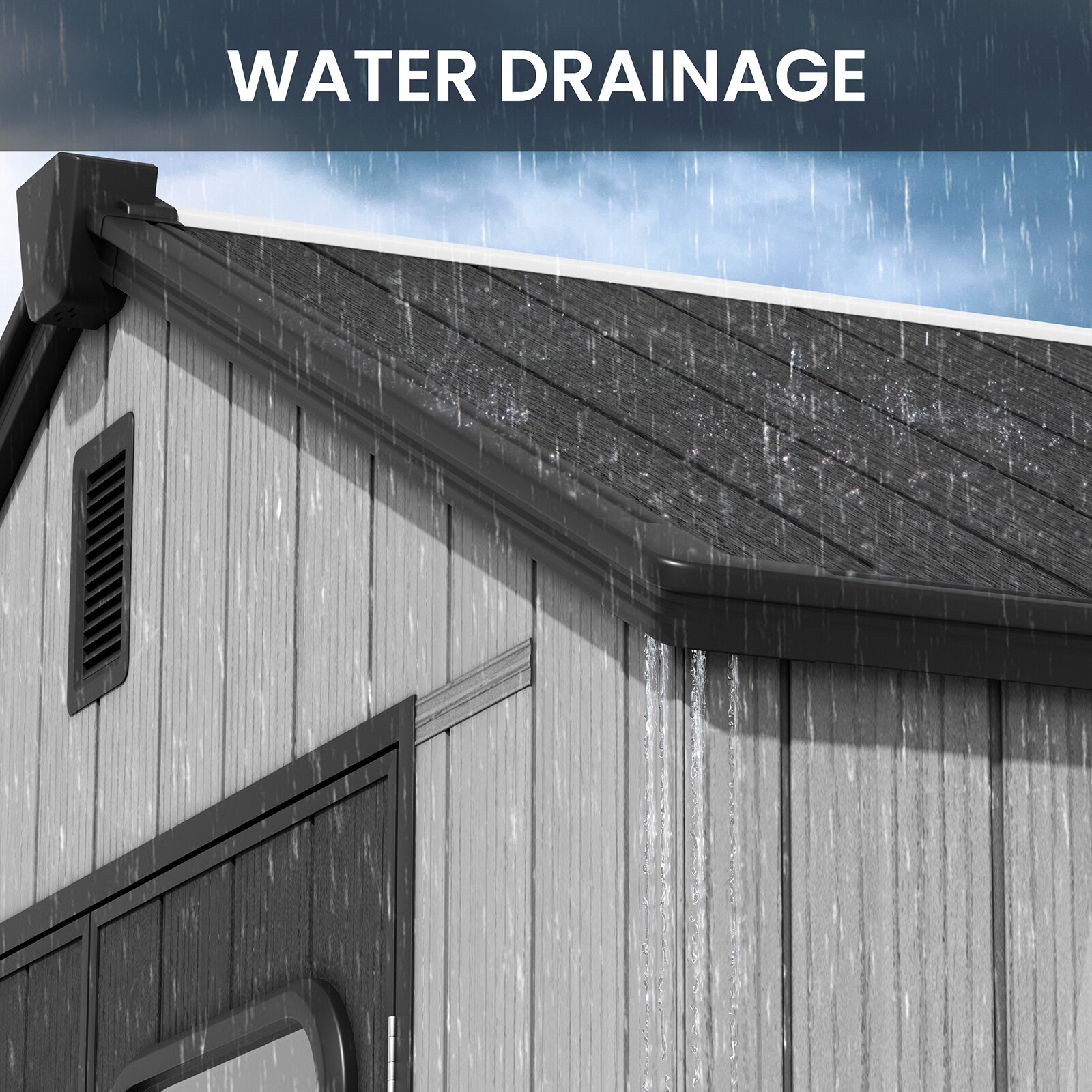 Crestlive Products CL-SF012LGY-8 Vinyl-Resin-Storage-Buildings - View #8