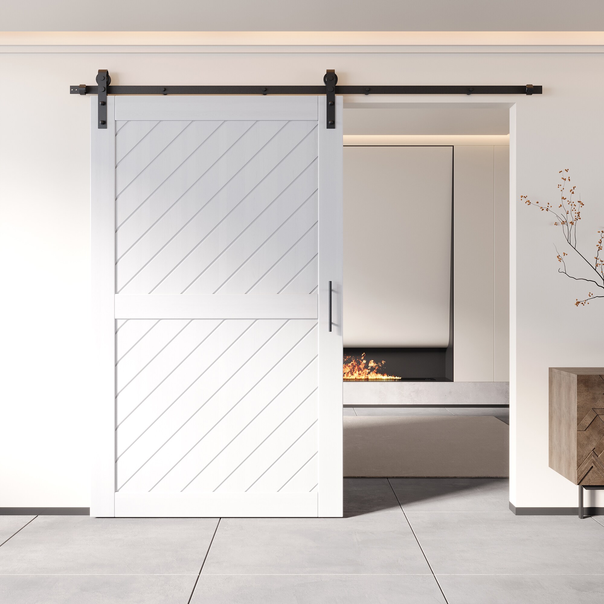 HOMACER YT1H108C-XT1-5080-WH Barn-Doors - View #8