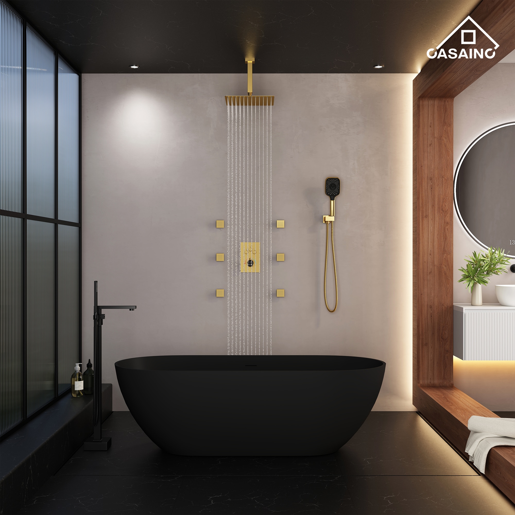 CASAINC TC06-TG Showerhead-Bar-Panels - View #2