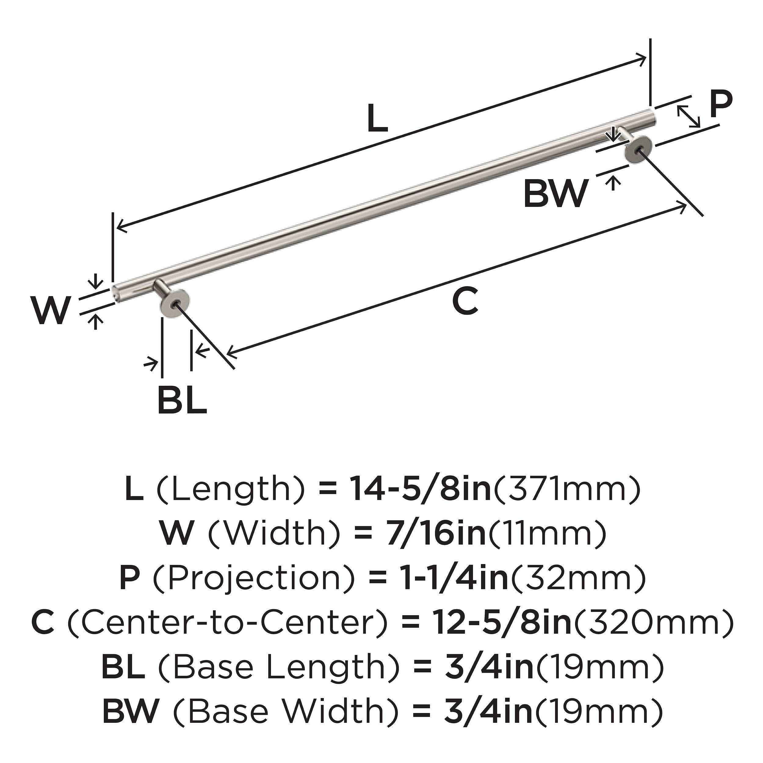Amerock BP37391PN Cabinet-Pulls - View #3