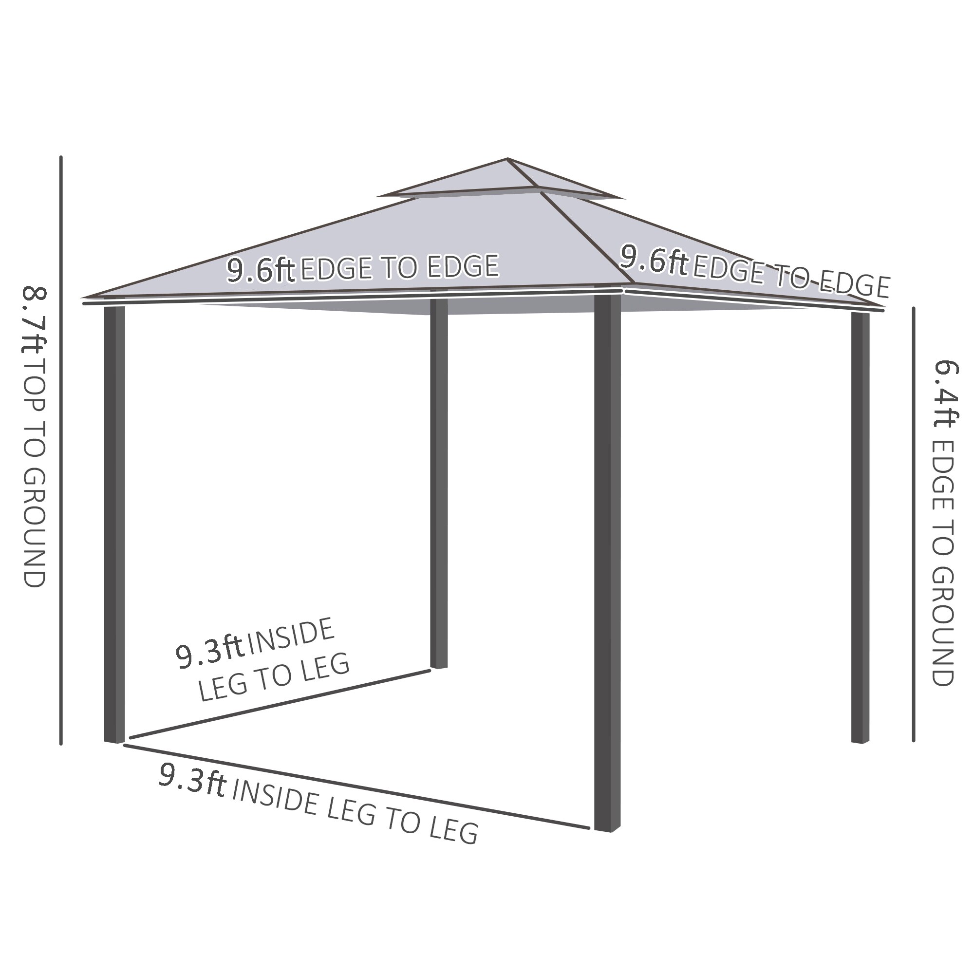 Kahomvis AOS-QP109-209 Wood-Resin-Gazebos - View #3