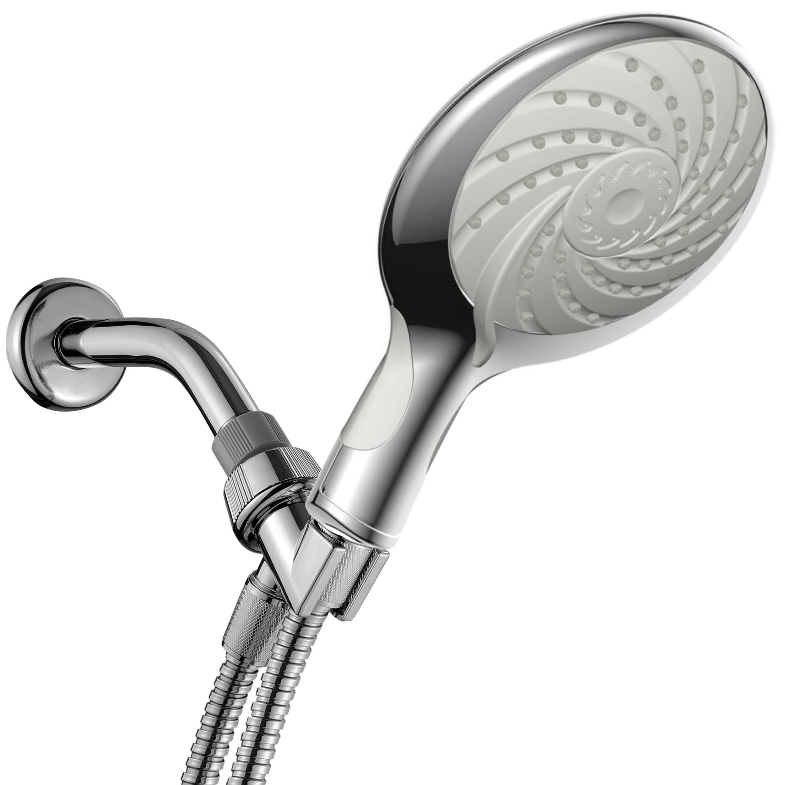 5 Spray Modes Universal Handheld Shower Head Never Clog and Full-Chrome Shower Head Spray for Bathroom Self-cleaning Autkors Shower Head