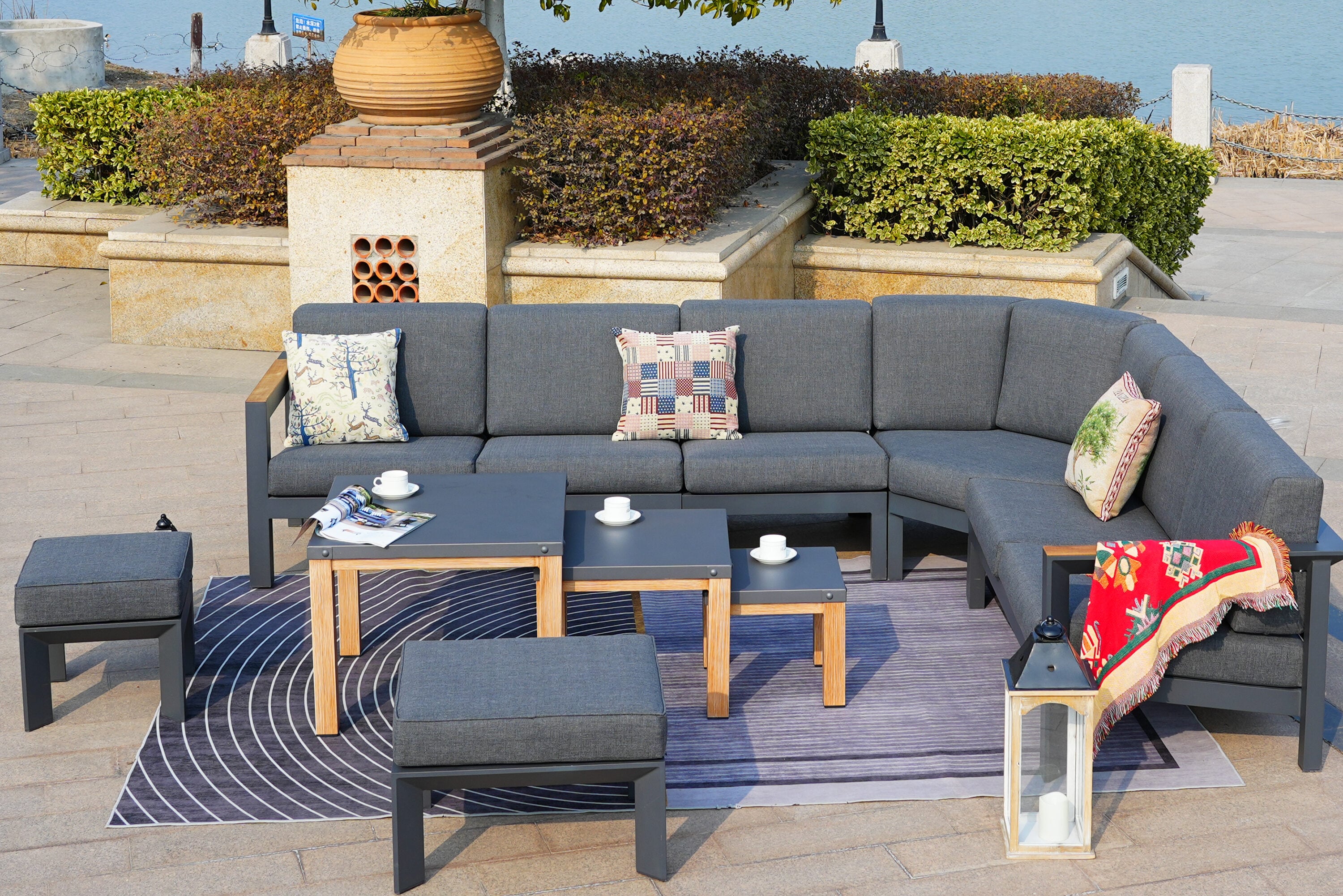 Moda Furnishings MOS-2327-41T-GR Patio-Conversation-Sets - View #2