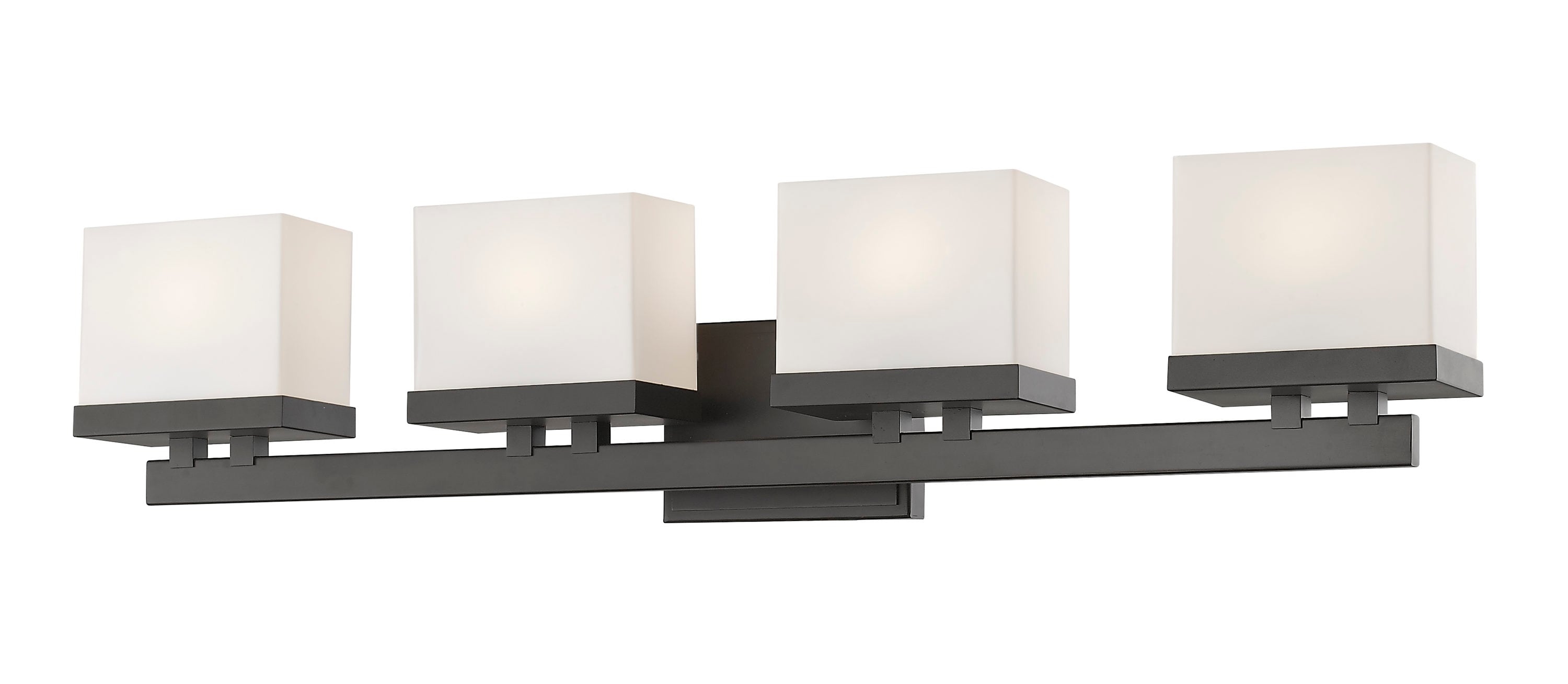 Z-Lite 1919-4V-BRZ-LED Rivulet 31.5-in 4 -Light Matte Bronze Integrated LED Modern/contemporary Vanity light