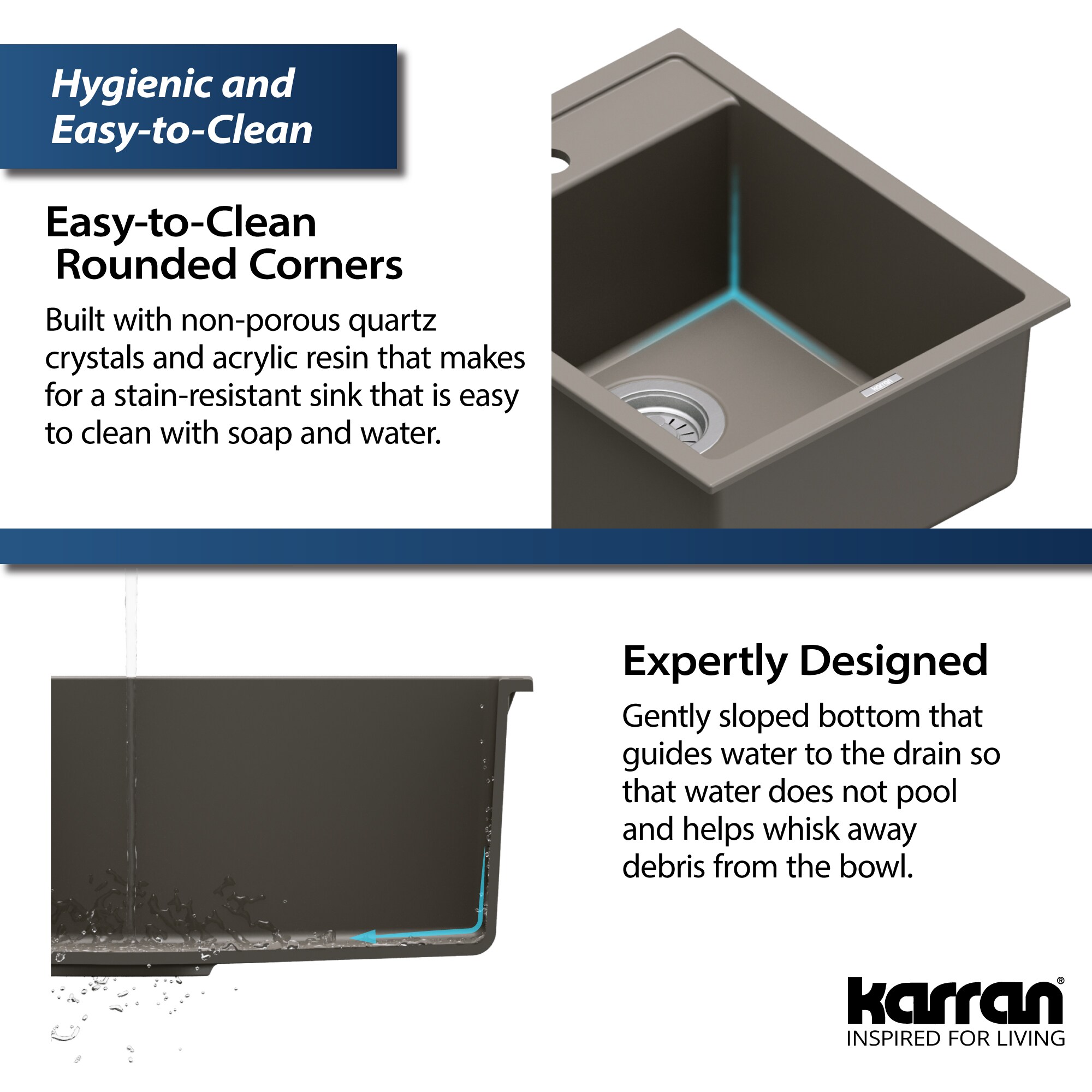 Karran QT-825-CN Bar-Prep-Sinks - View #5
