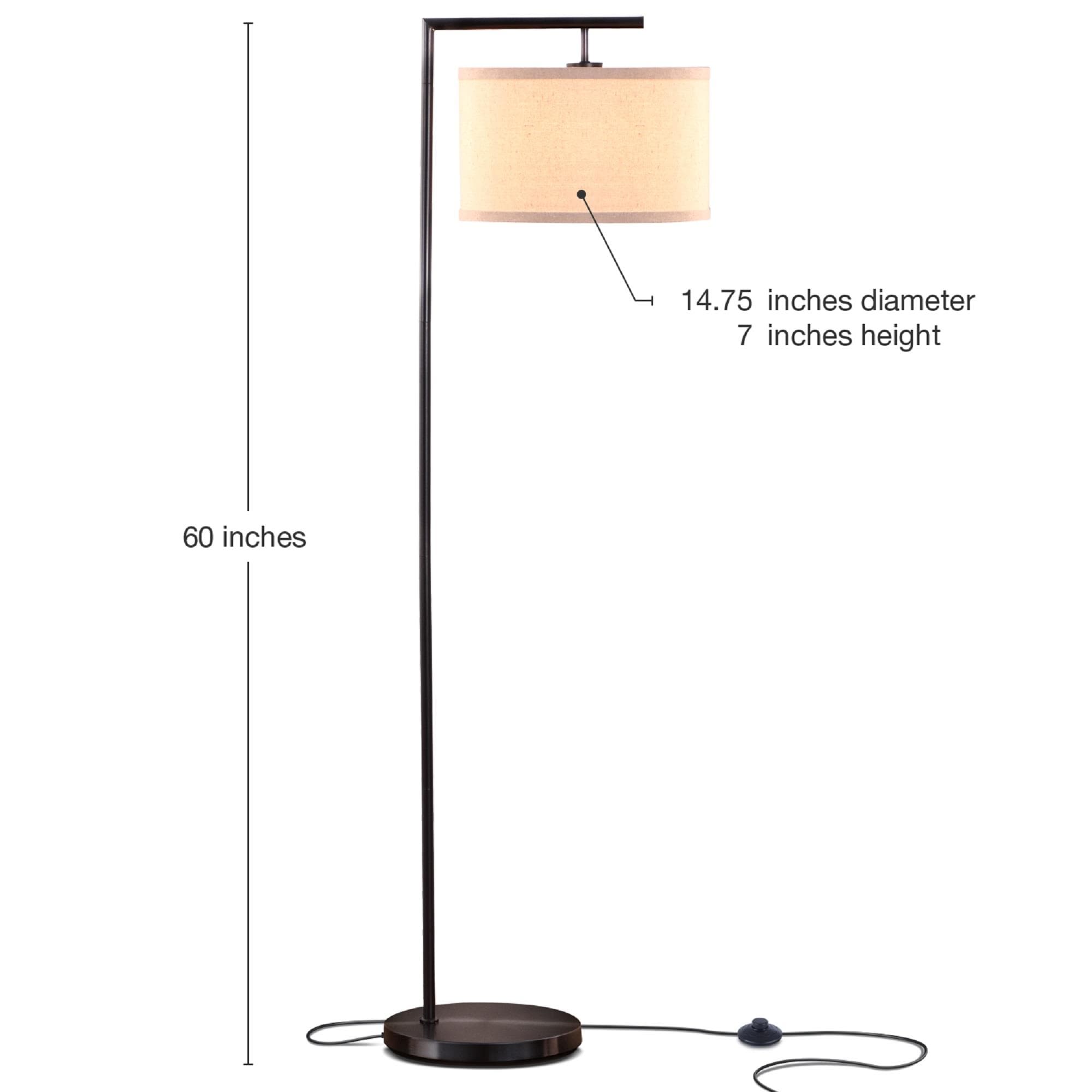 Brightech 60-in Classic Black Multi-head Floor Lamp in the Floor Lamps ...