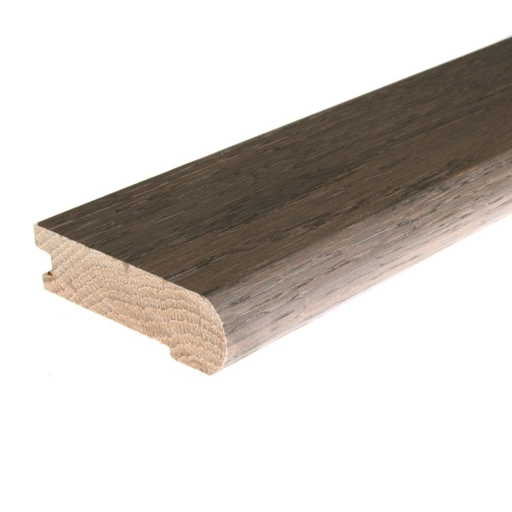 Flexco 778824 Solid Wood Stair Nose 2.75-in x 78-in x 0.75-in Shale Prefinished Wood Oak Flush Stair Nosing