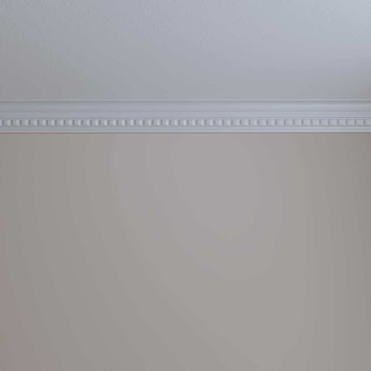 White Polyurethane Sequential Crown Moulding 94.5" Length