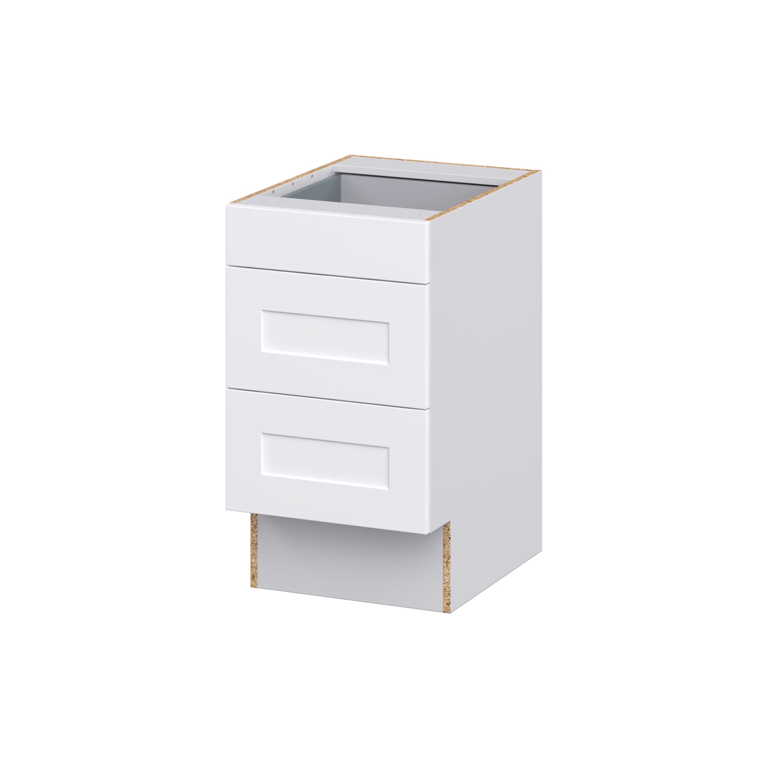 Hugo&Borg Beaumont 18-in W x 32.5-in H x 24-in D Slate Gray 3-Drawer Base Fully Assembled Cabinet (Recessed Panel Style)