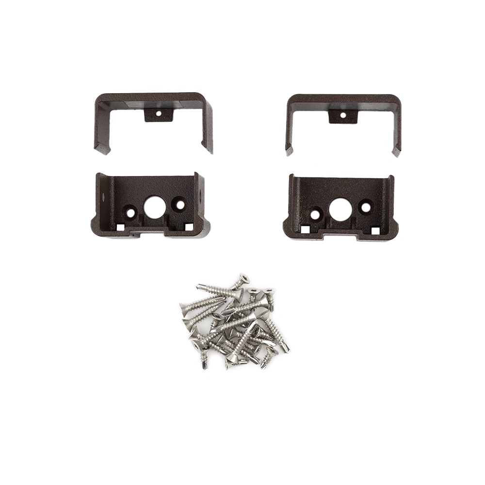 Deckorators 2.5-in x 2.4375-in Cable Railing Weathered Brown Aluminum Rail Bracket (2-Pack)