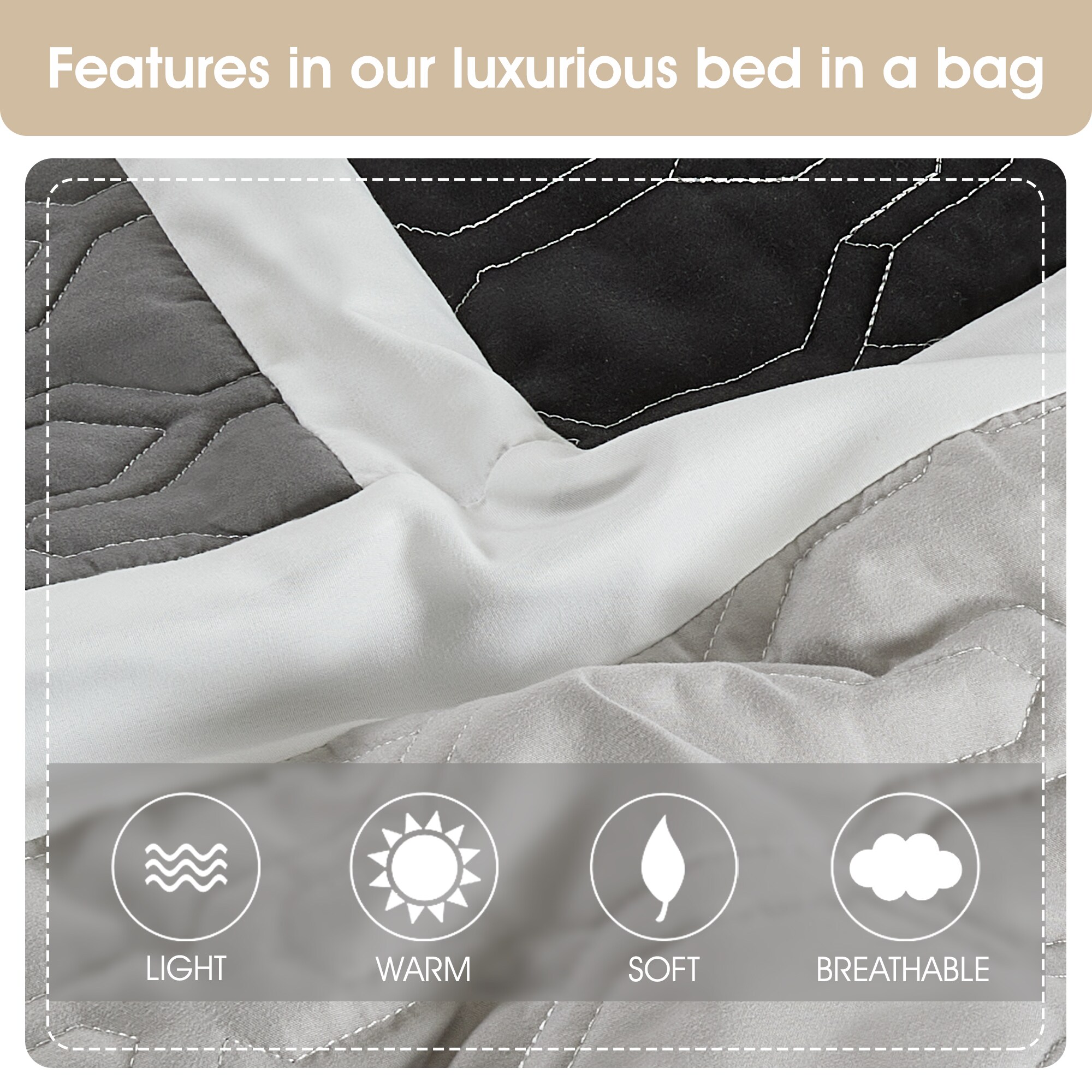 Nanshing NATALIA7-Q-GREY bedding - View #5