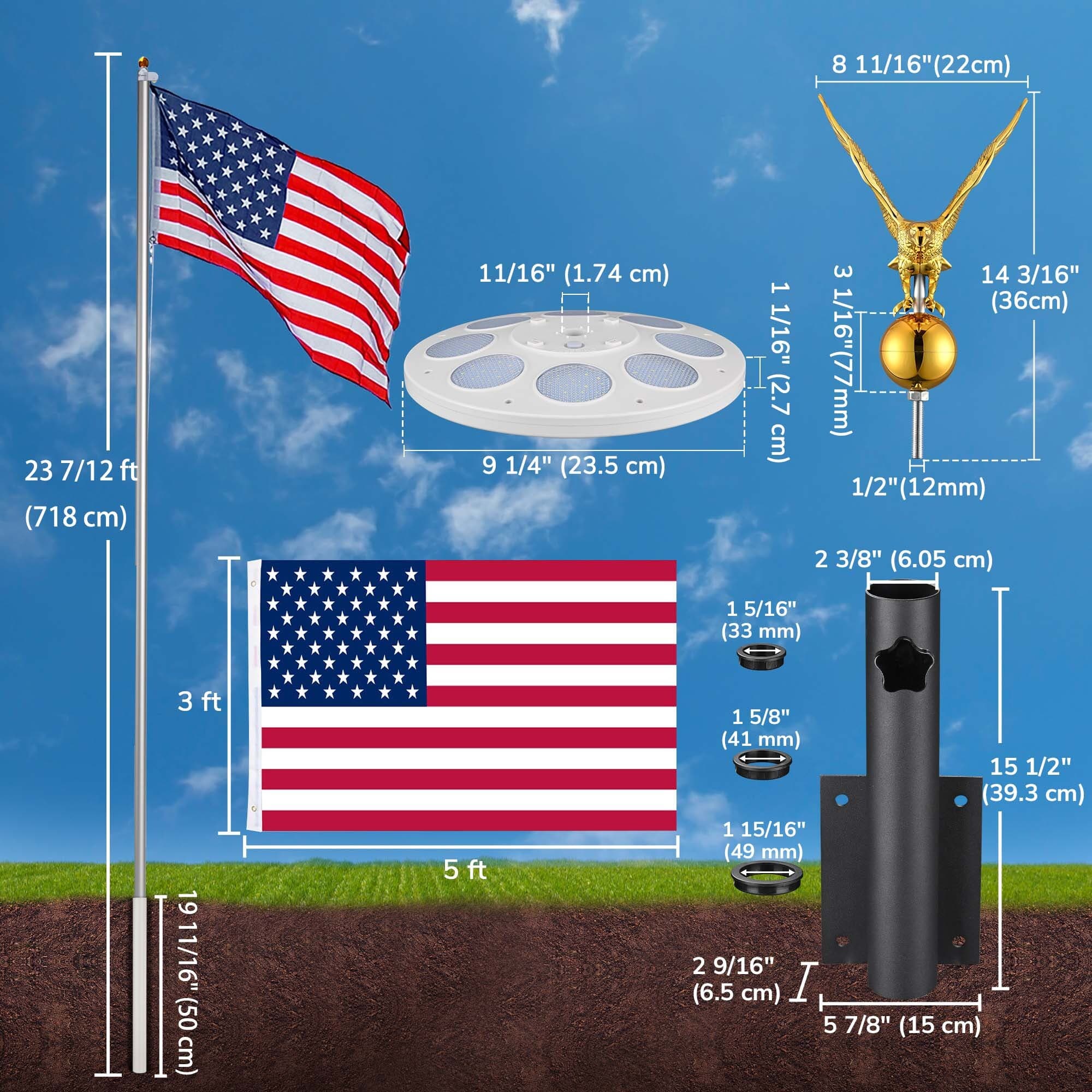 Yescom 22FLP021-MEG25-11-LO Flag-Poles - View #8