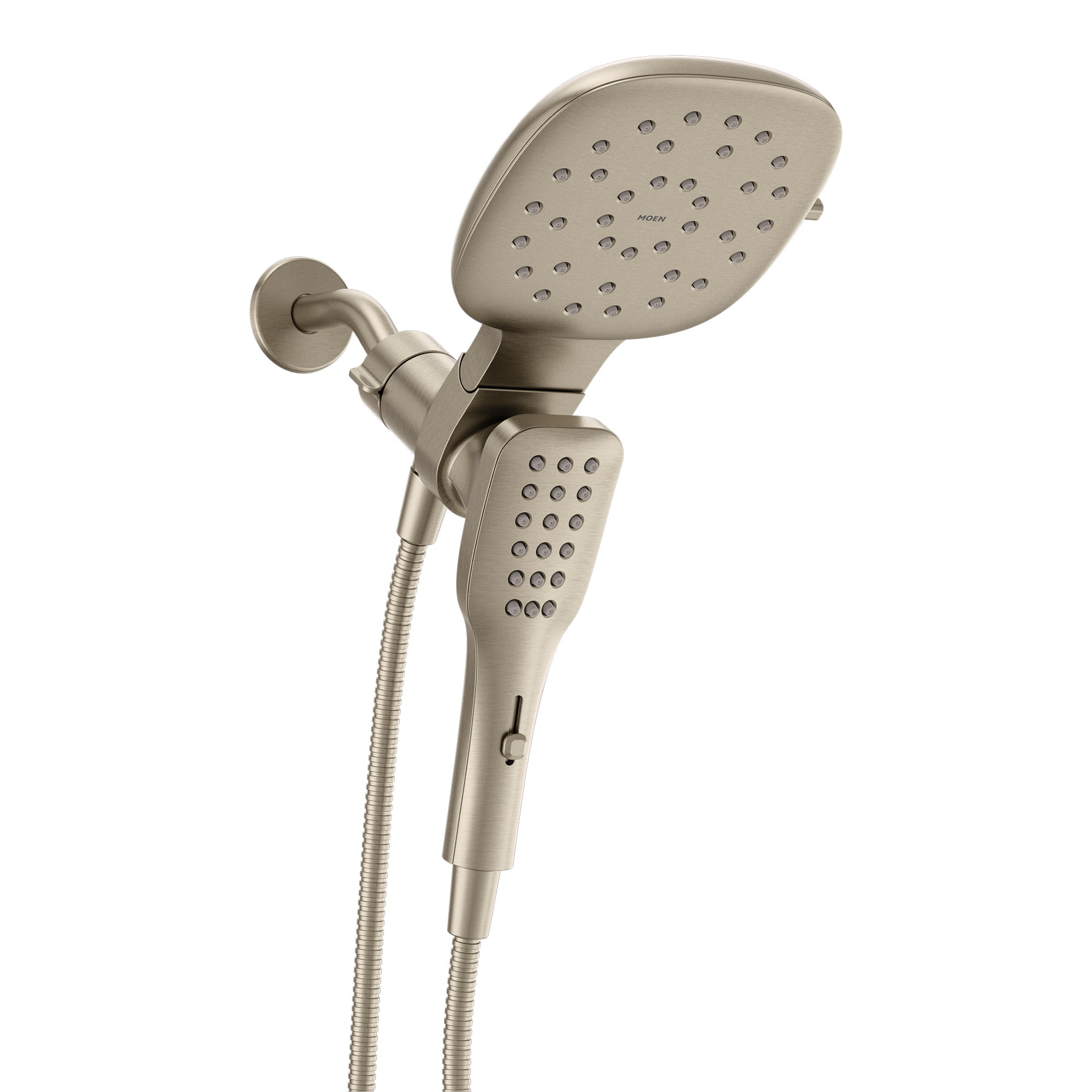 Moen Verso 8 -Spray Brushed Nickel 6.63-in Square Rain Shower Head with ...