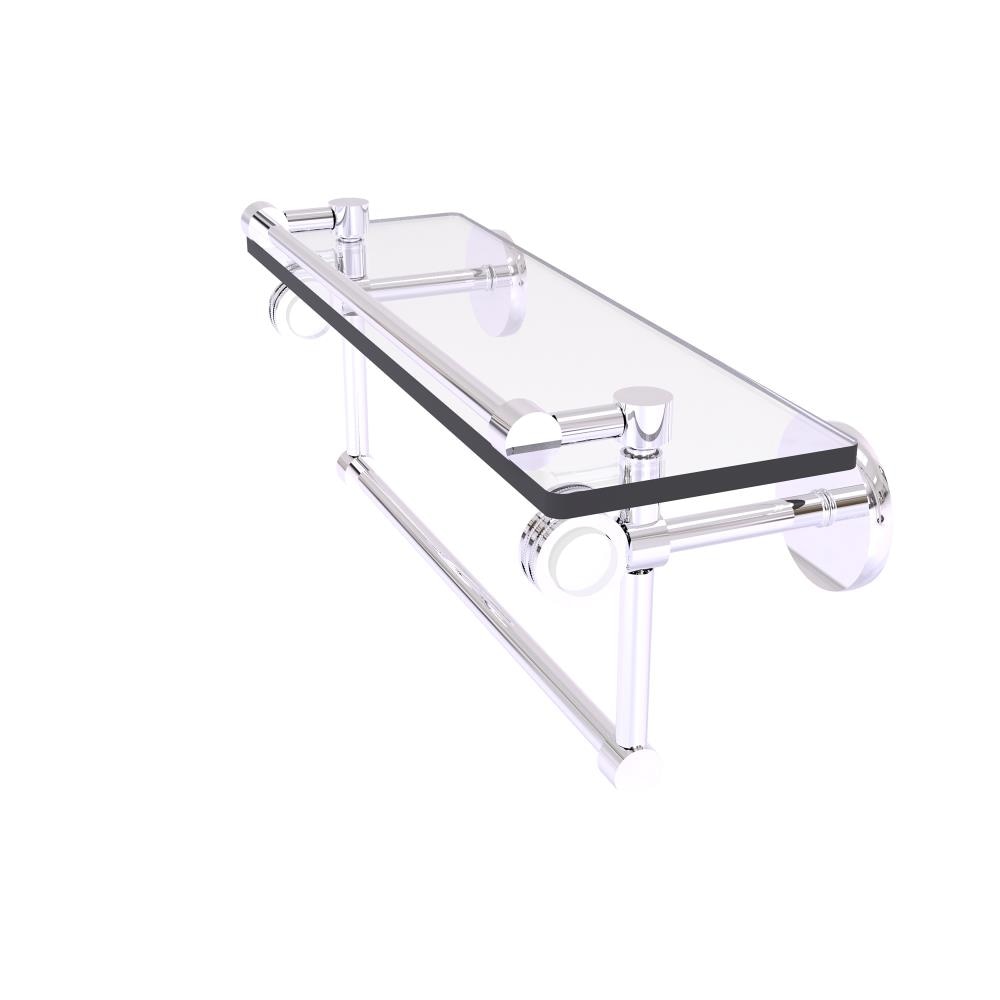 Allied Brass CV-1TBD-16-GAL-PC Clearview Polished Chrome Wall mount Bathroom Shelf ( 16-in x 6.7-in x 5-in )