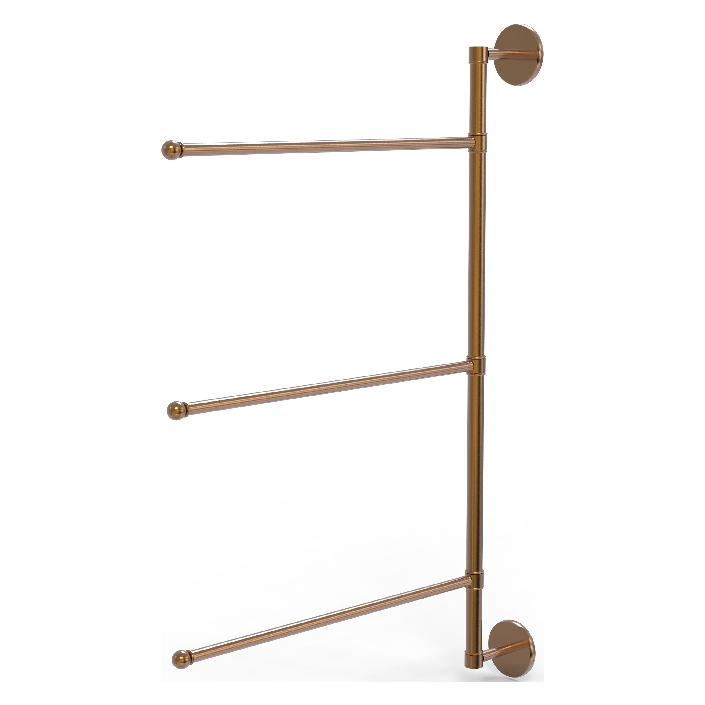 Allied Brass P1027/3/16/28-BBR Prestige Skyline 28-in Brushed Bronze Wall mount Single Towel Bar