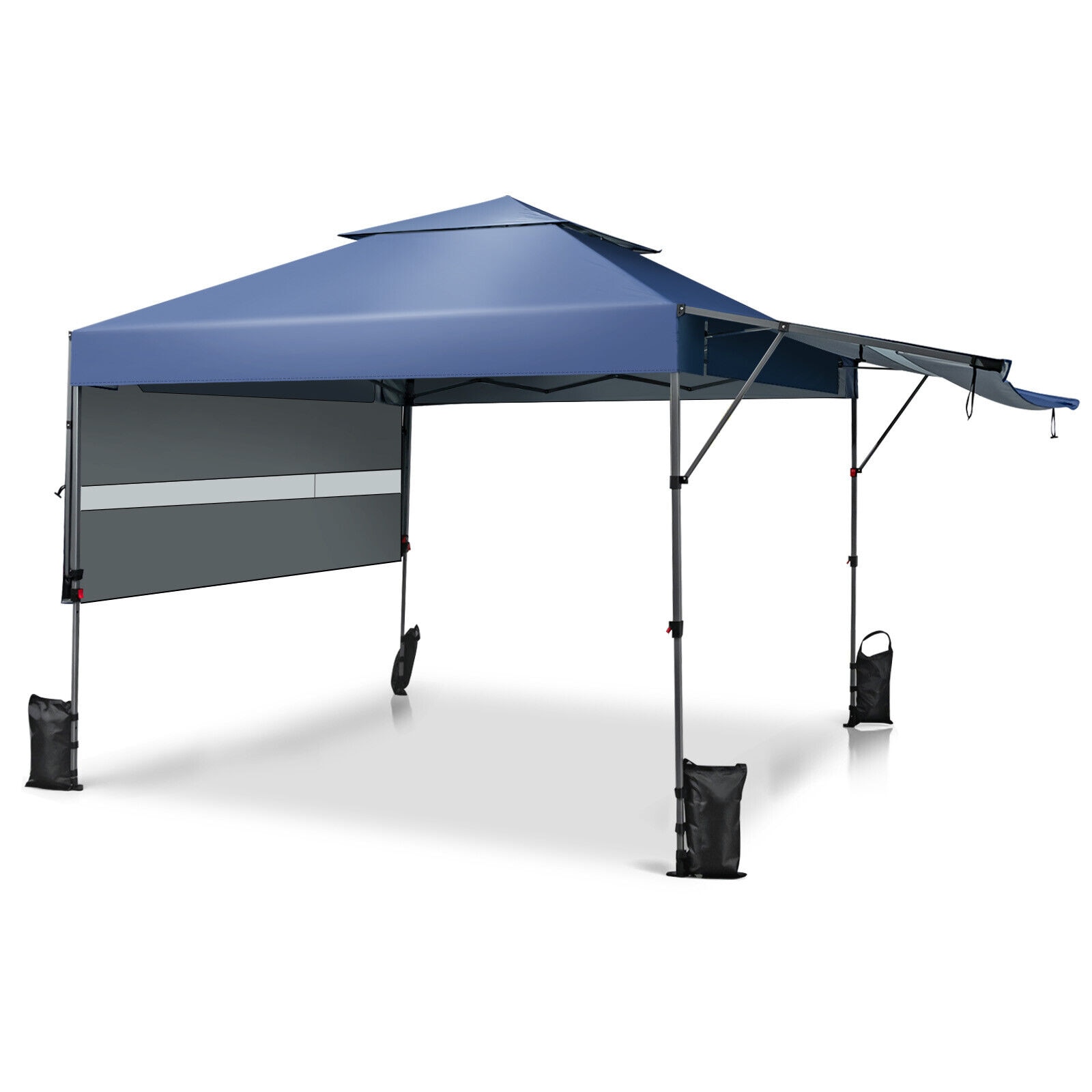 Forclover HBV-0844BL 17.6-ft x 10-ft Rectangle Blue Pop-up canopy