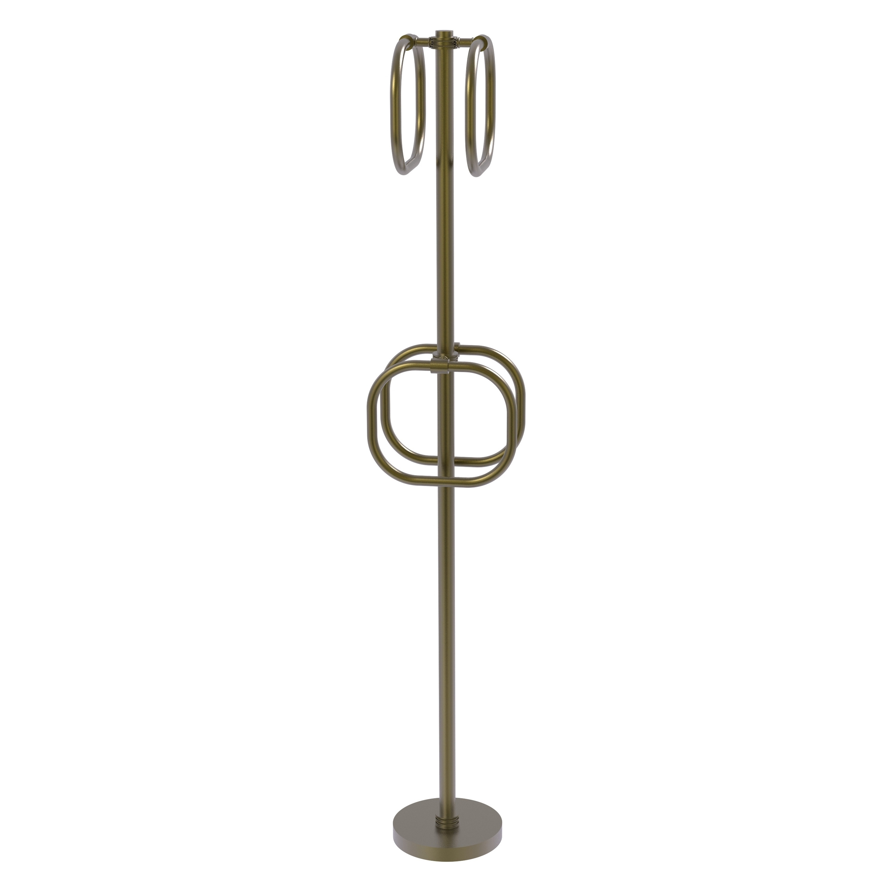 Allied Brass TS-40D-ABR Antique Brass Freestanding floor Single Towel Ring